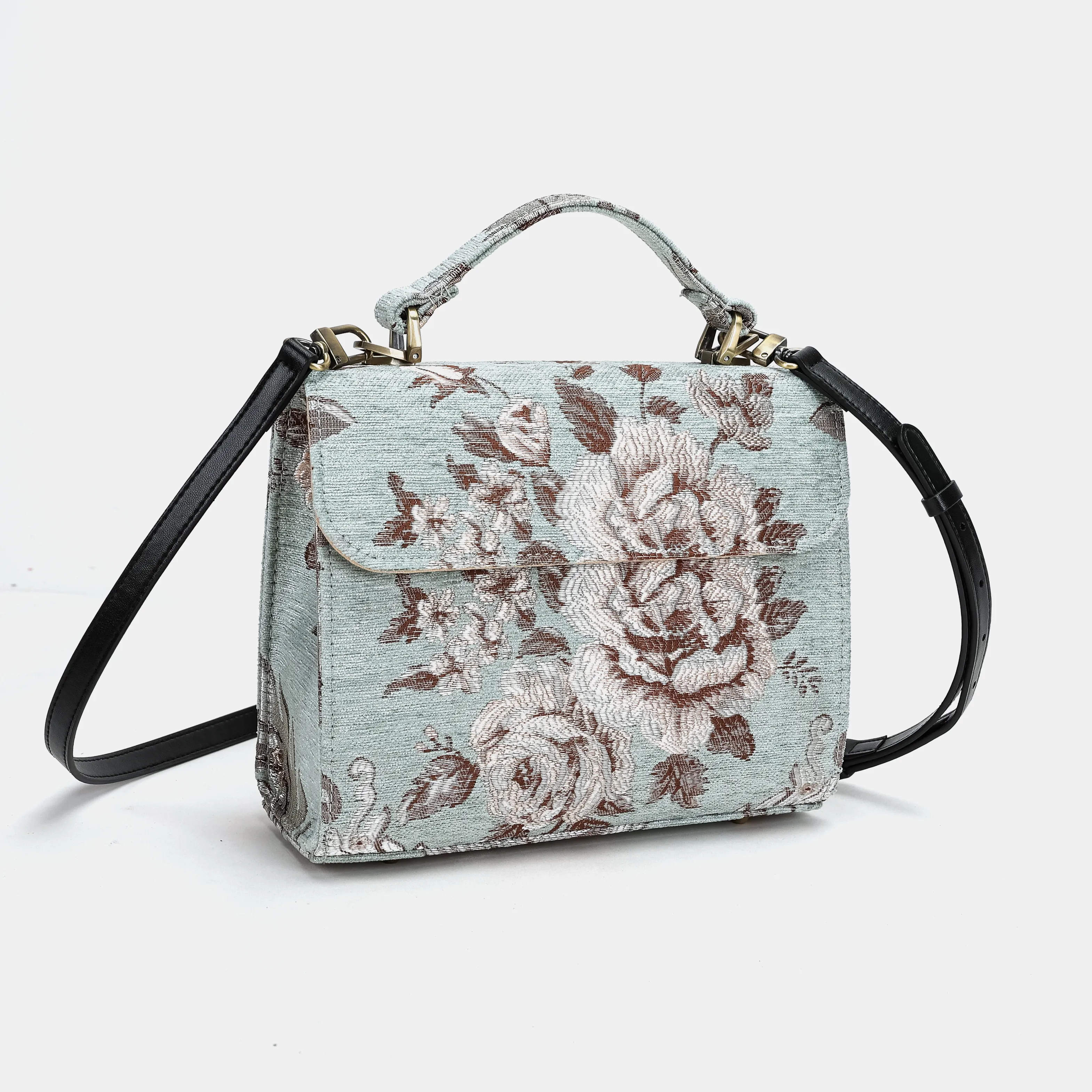 Floral Mint Flap Satchel - Image 3