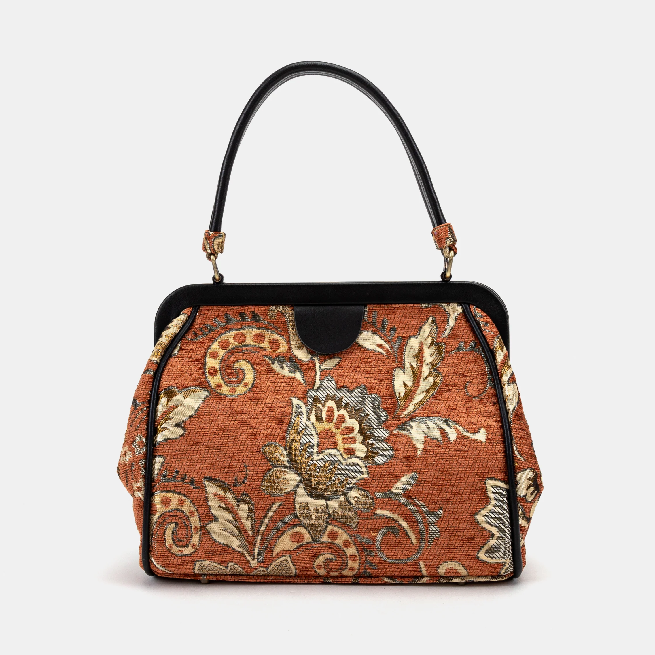 Floral Paisley Orange Alma Satchel