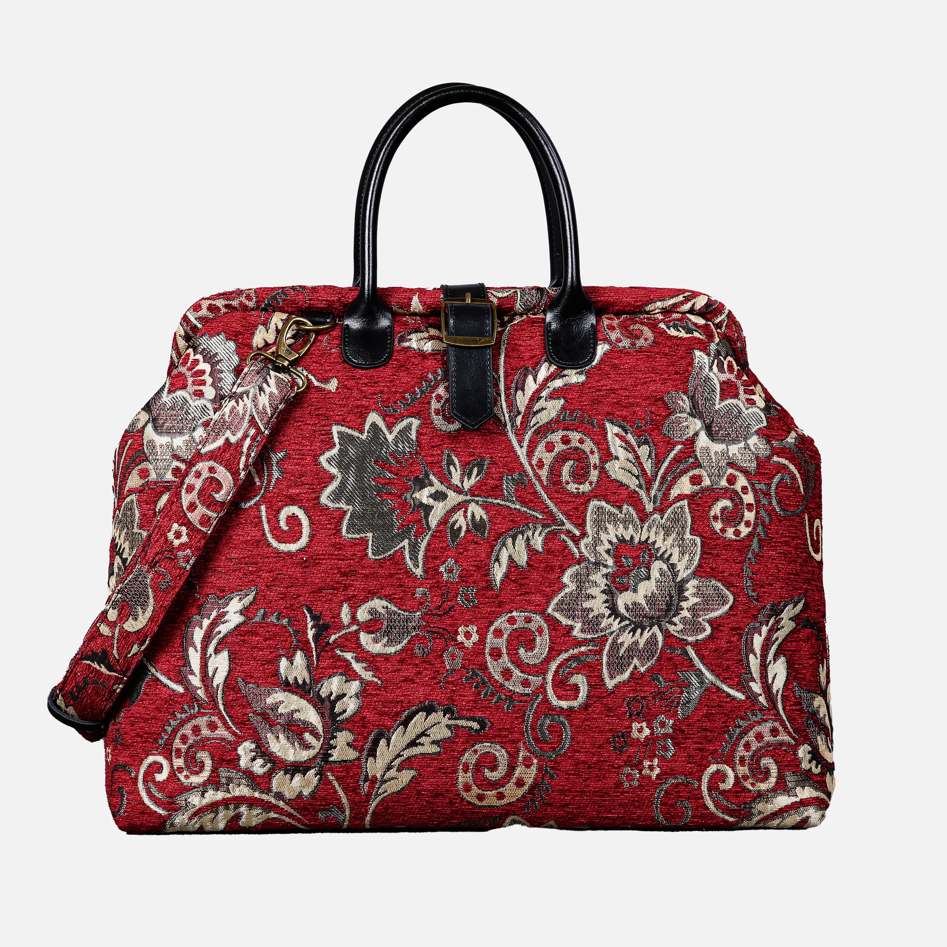 Floral Paisley Red Mary Poppins Weekender