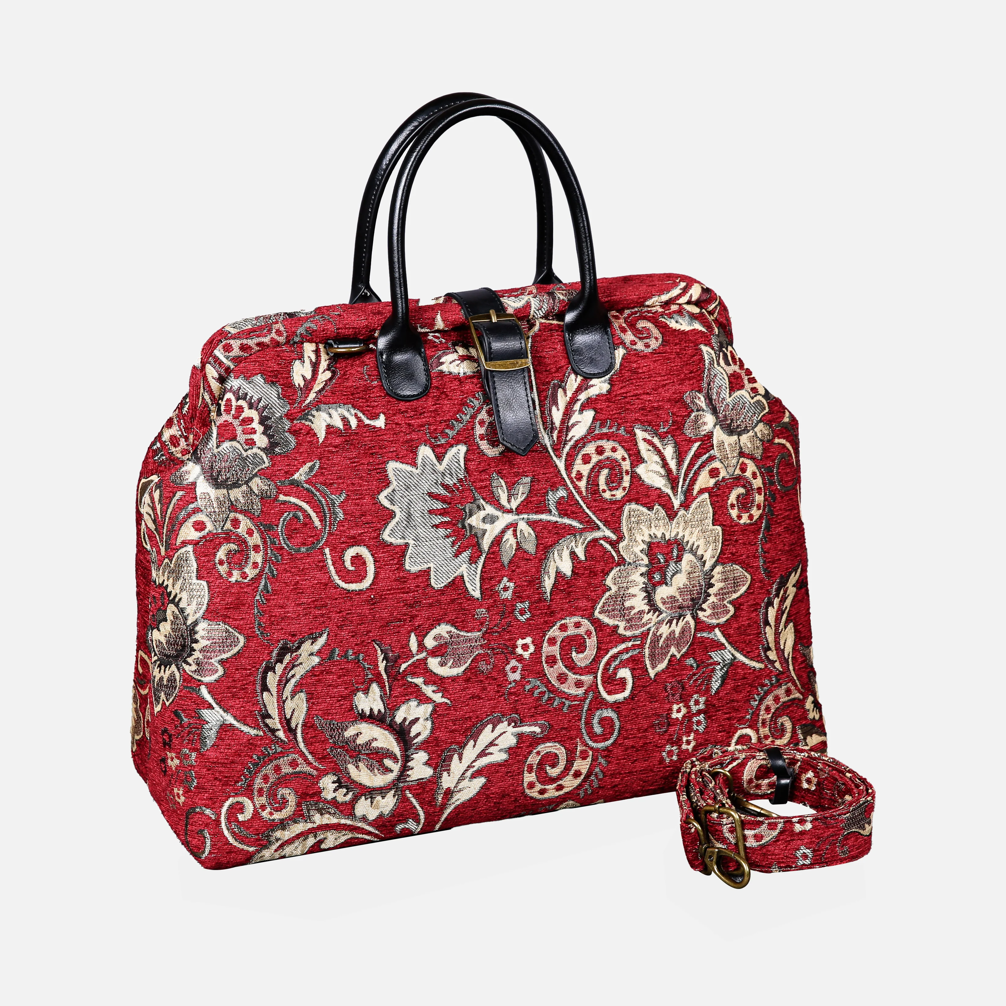 Floral Paisley Red Mary Poppins Weekender - Image 2