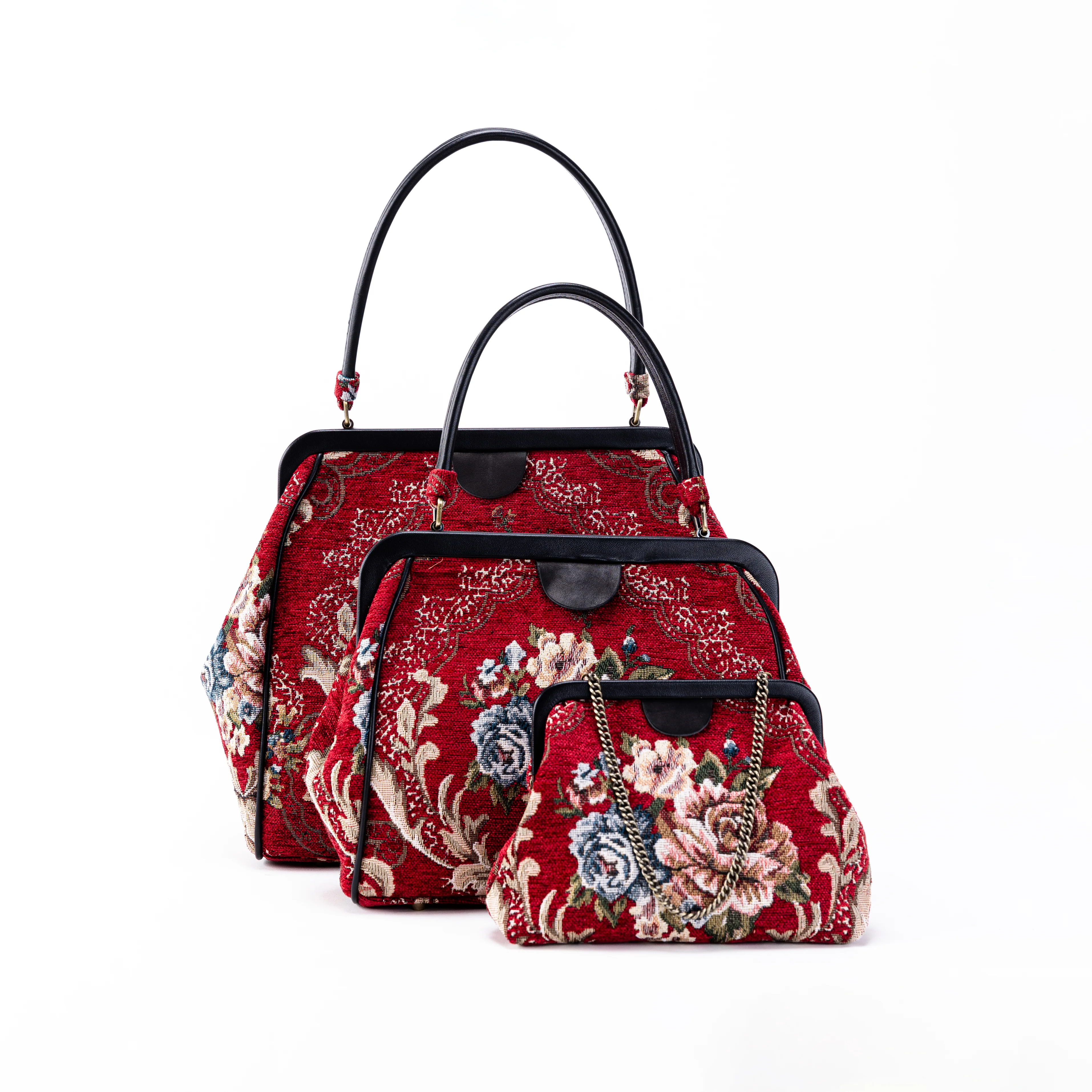 Floral Red Alma Shoulder Bag - Image 7