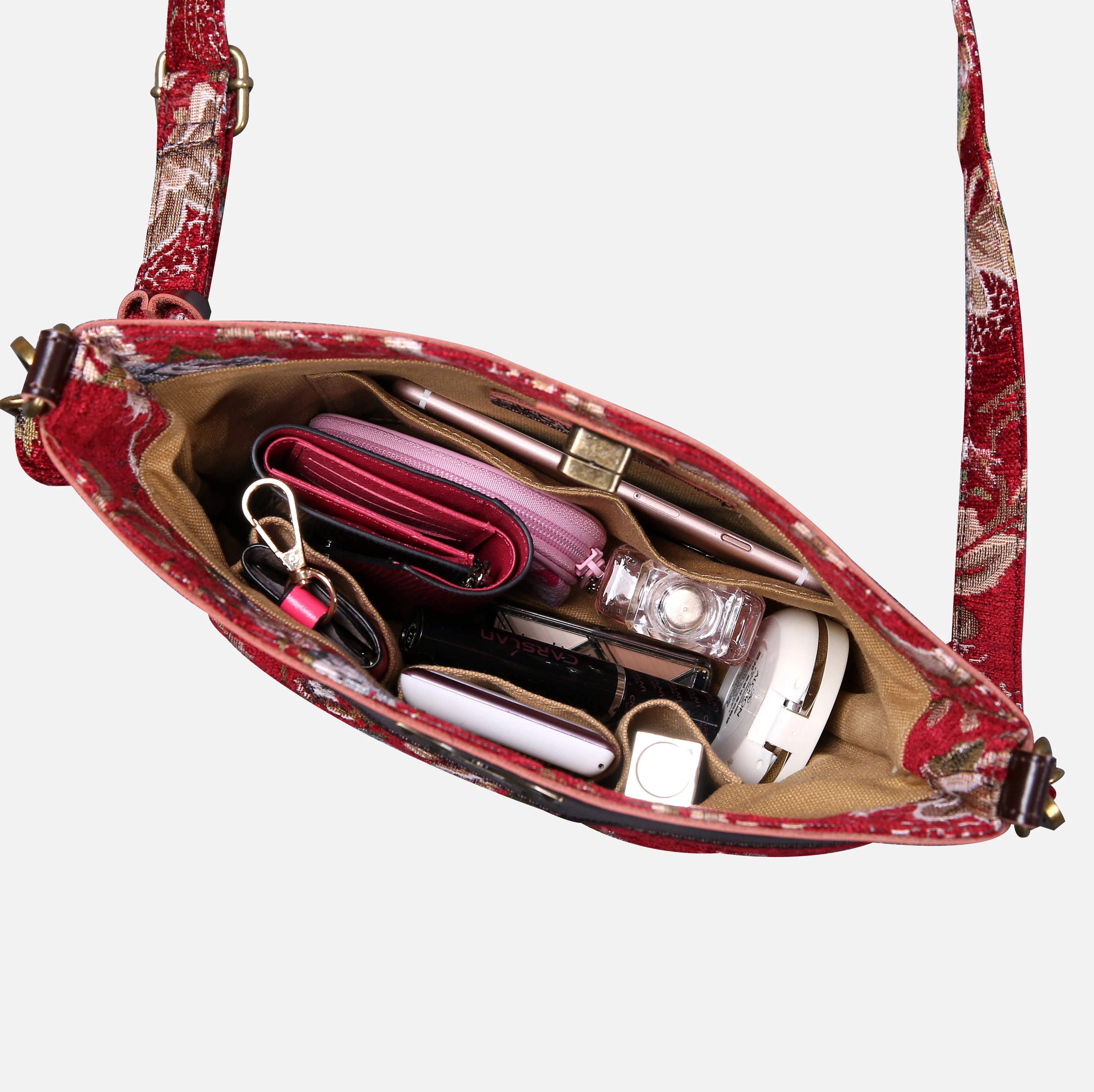 Floral Red Butterfly Crossbody Bag - Image 5