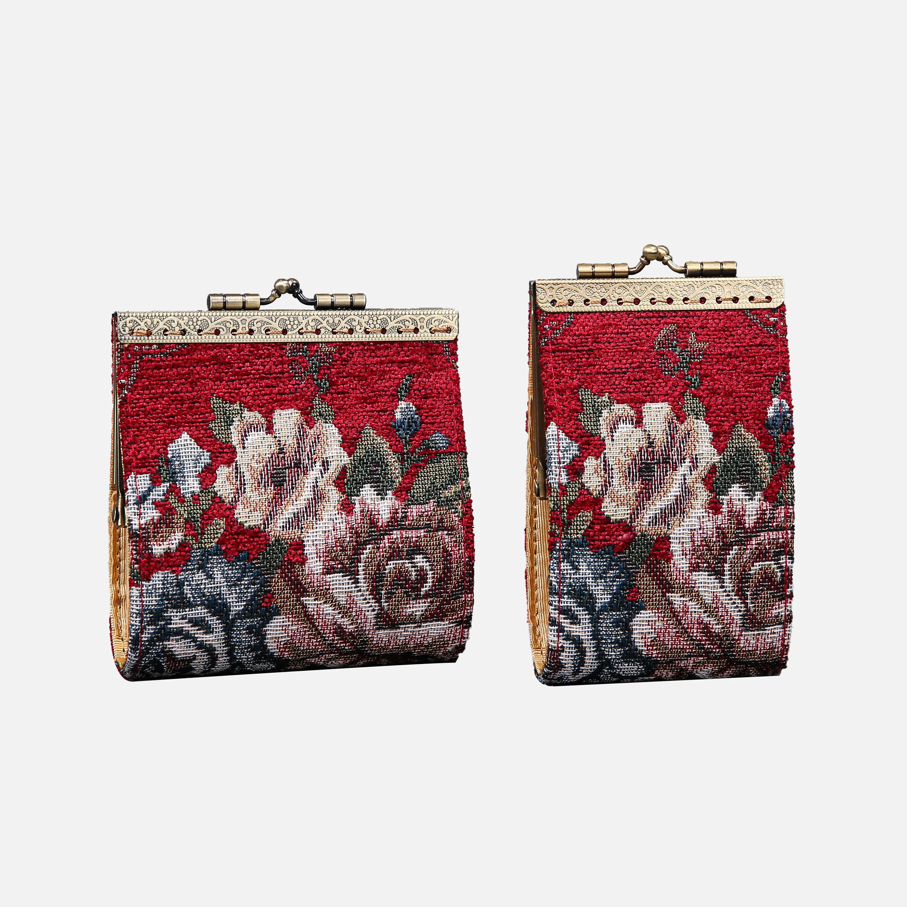 Floral Red Card Wallet