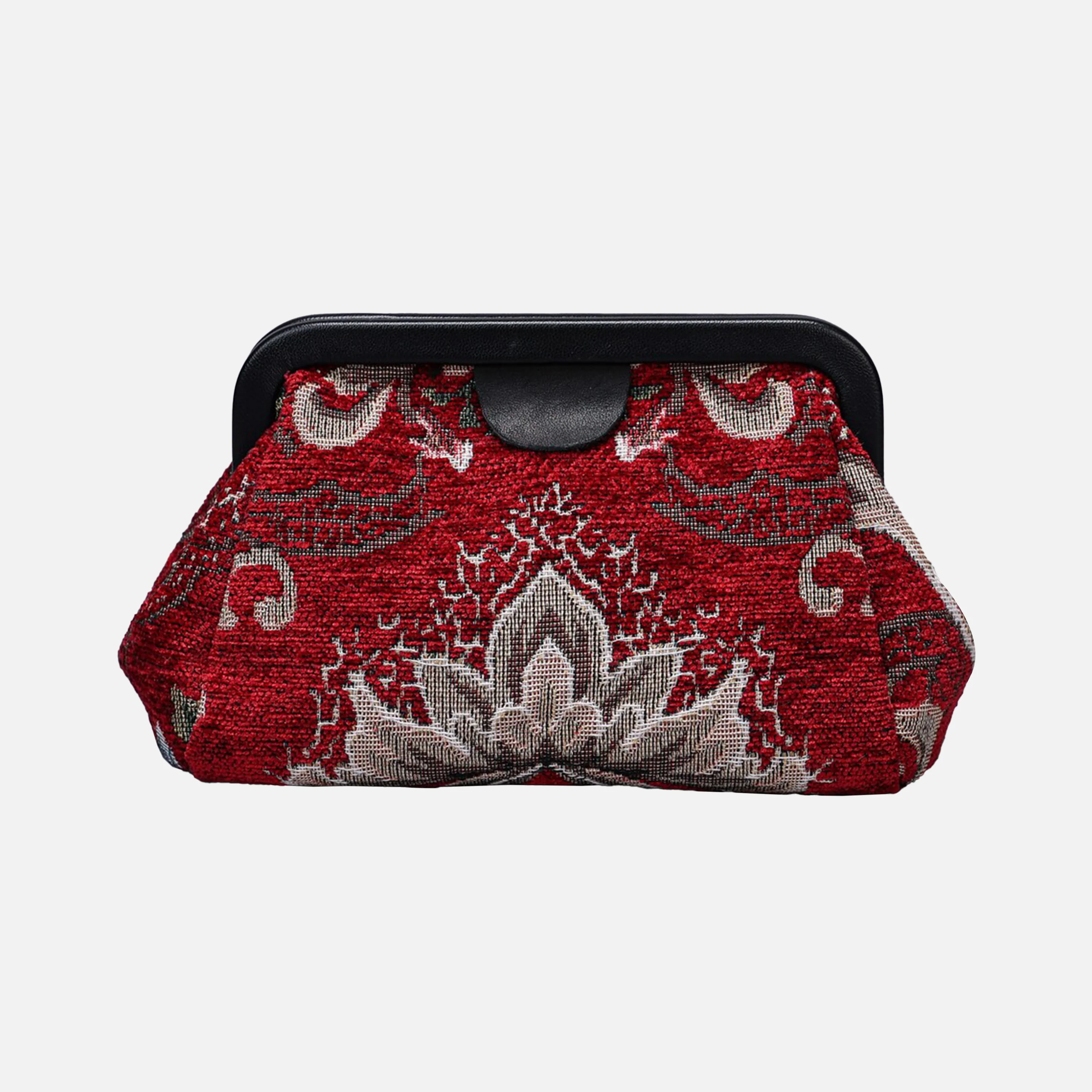 Floral Red Evening Bag Clutch - Image 3