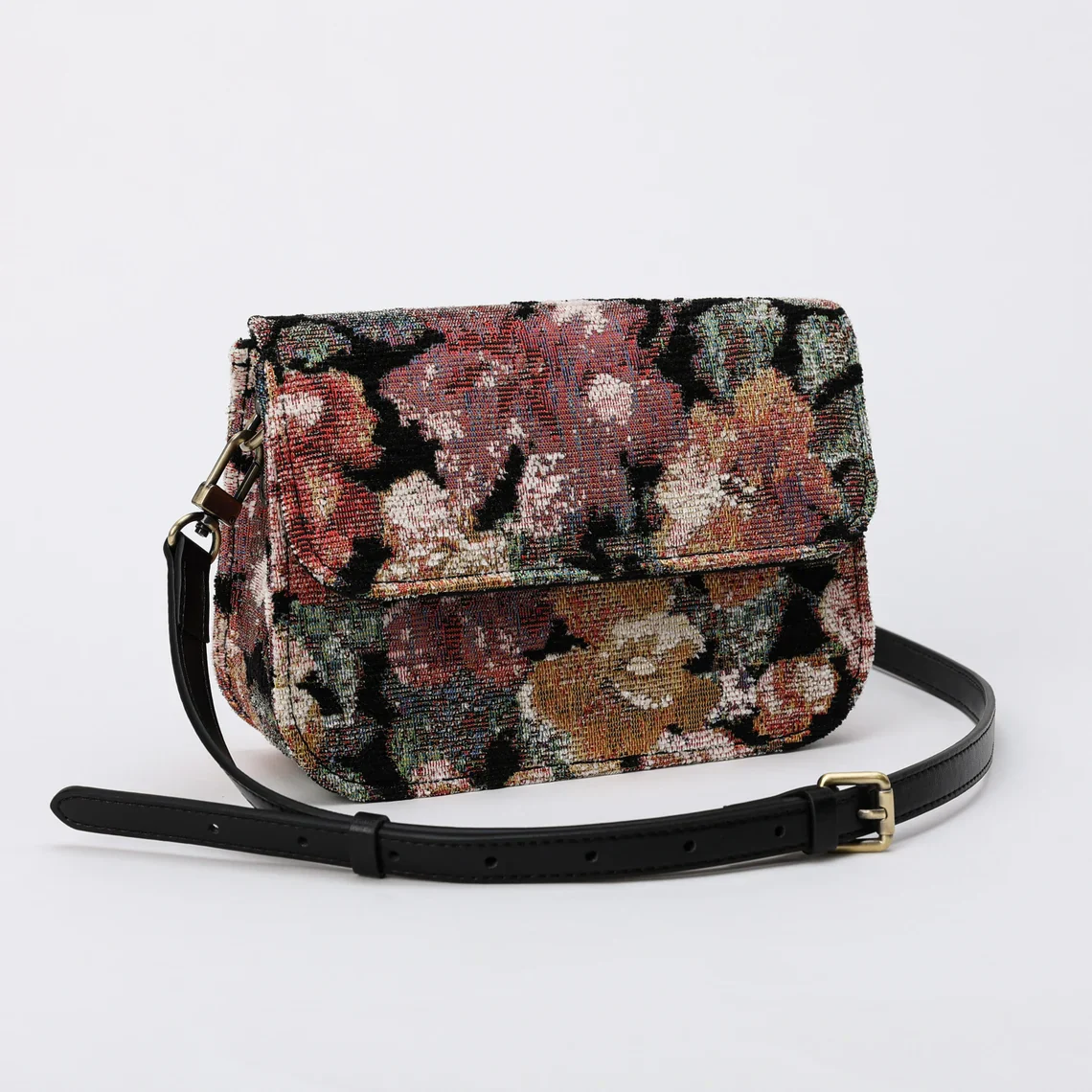 Floral Rose Flap Crossbody Bag - Image 4