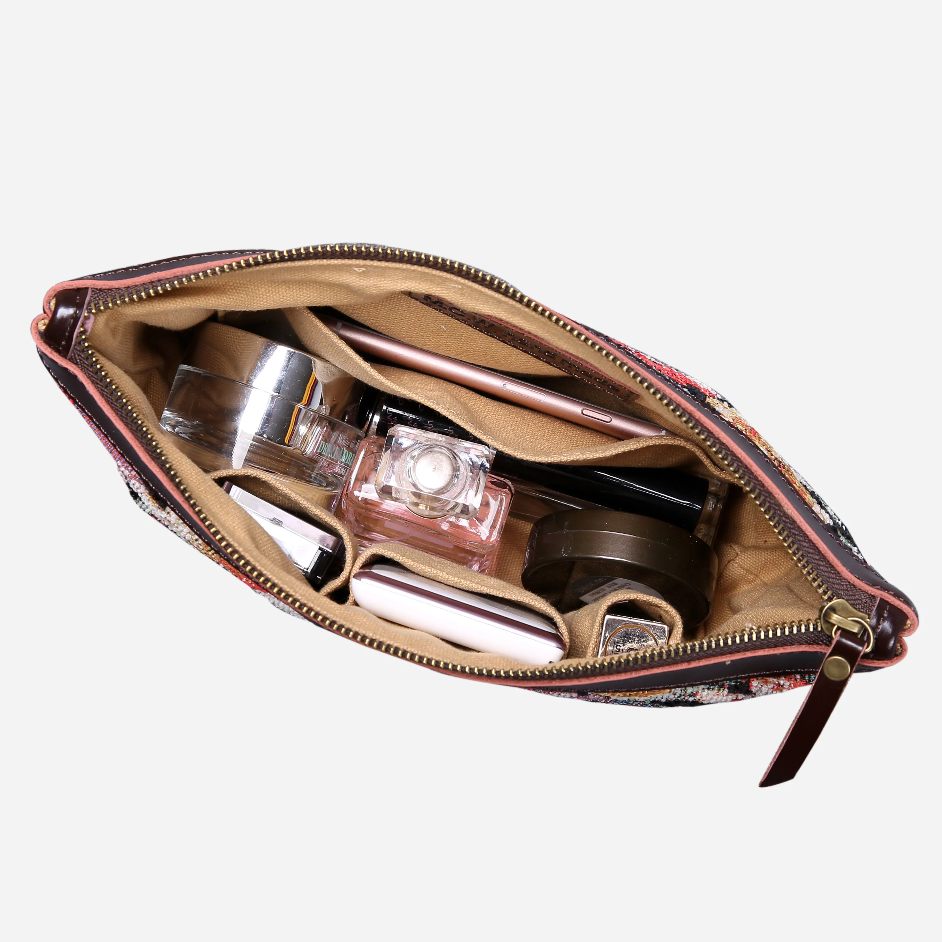Floral Rose Carpet Makeup Bag - Image 4