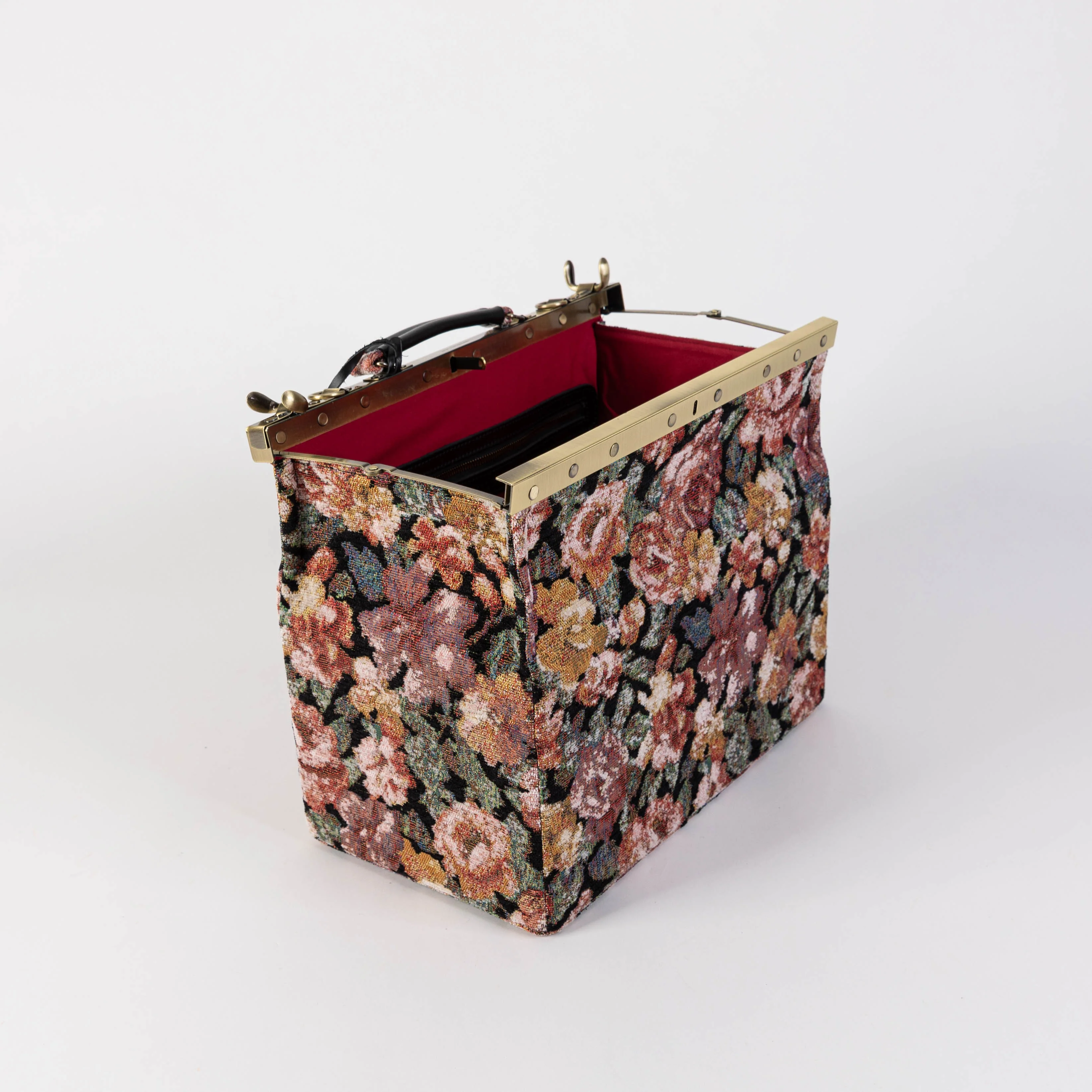 Floral Rose Genevieve Carpet Gladstone Bag - Image 10
