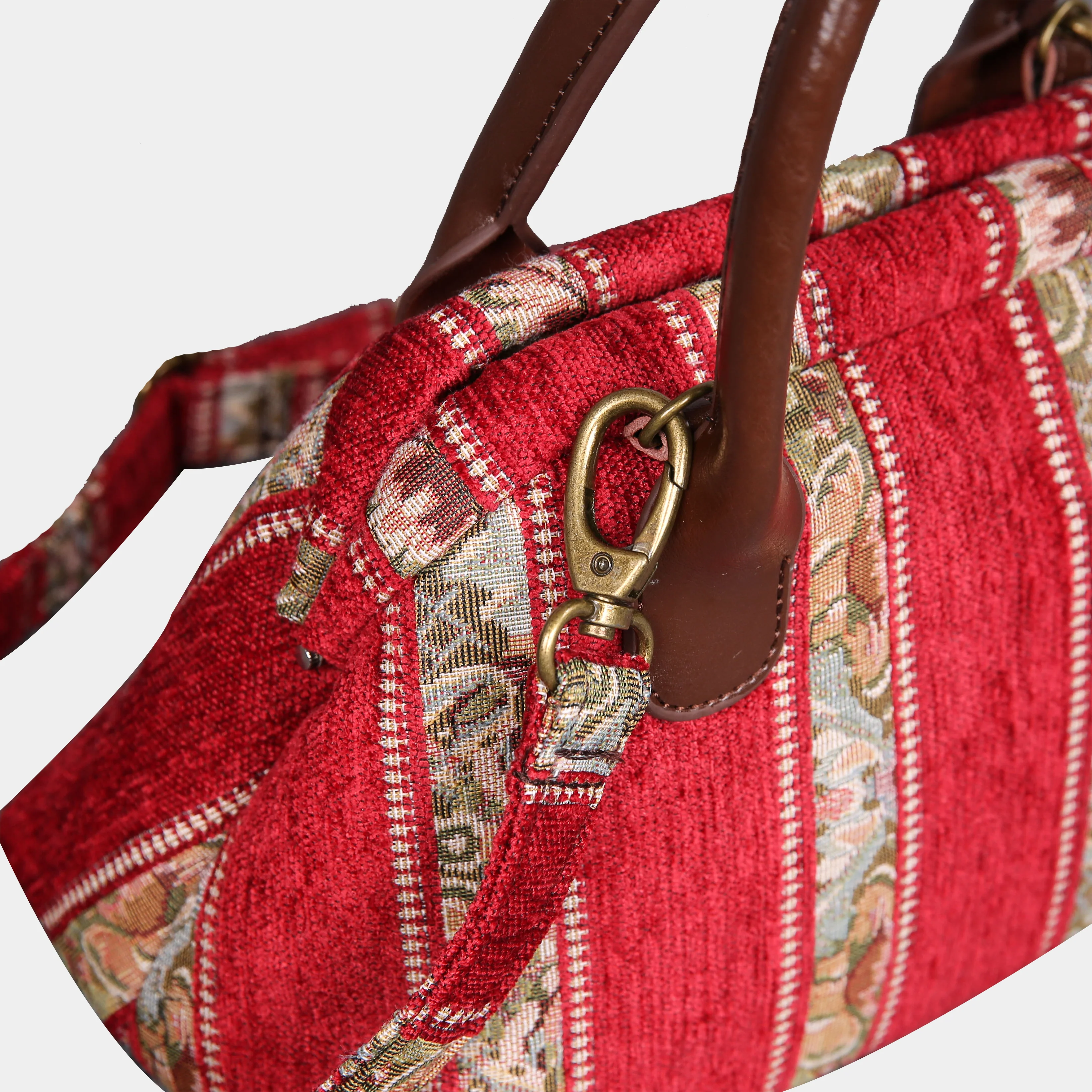 Floral Stripes Red Carpet Satchel - Image 4