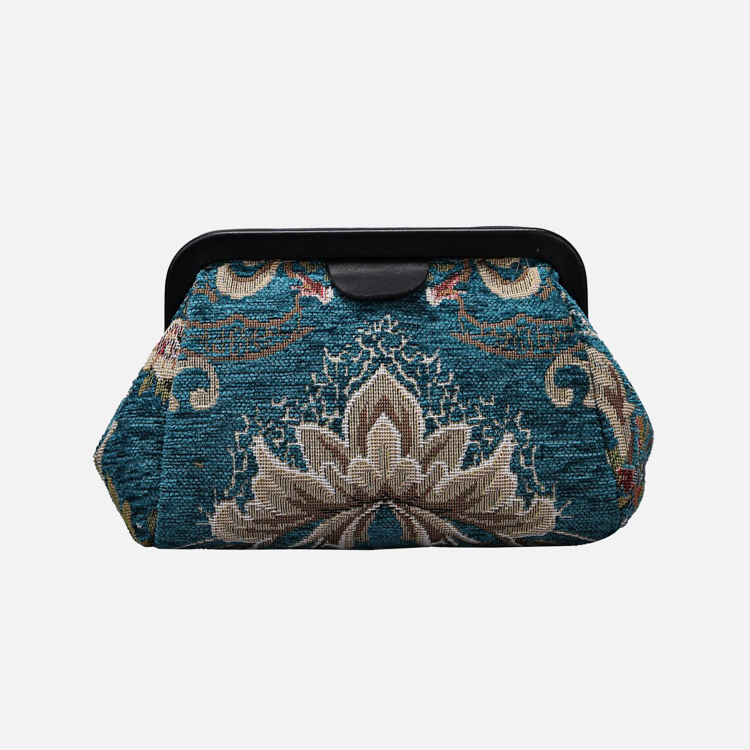 Floral Teal Evening Bag Clutch - Image 3