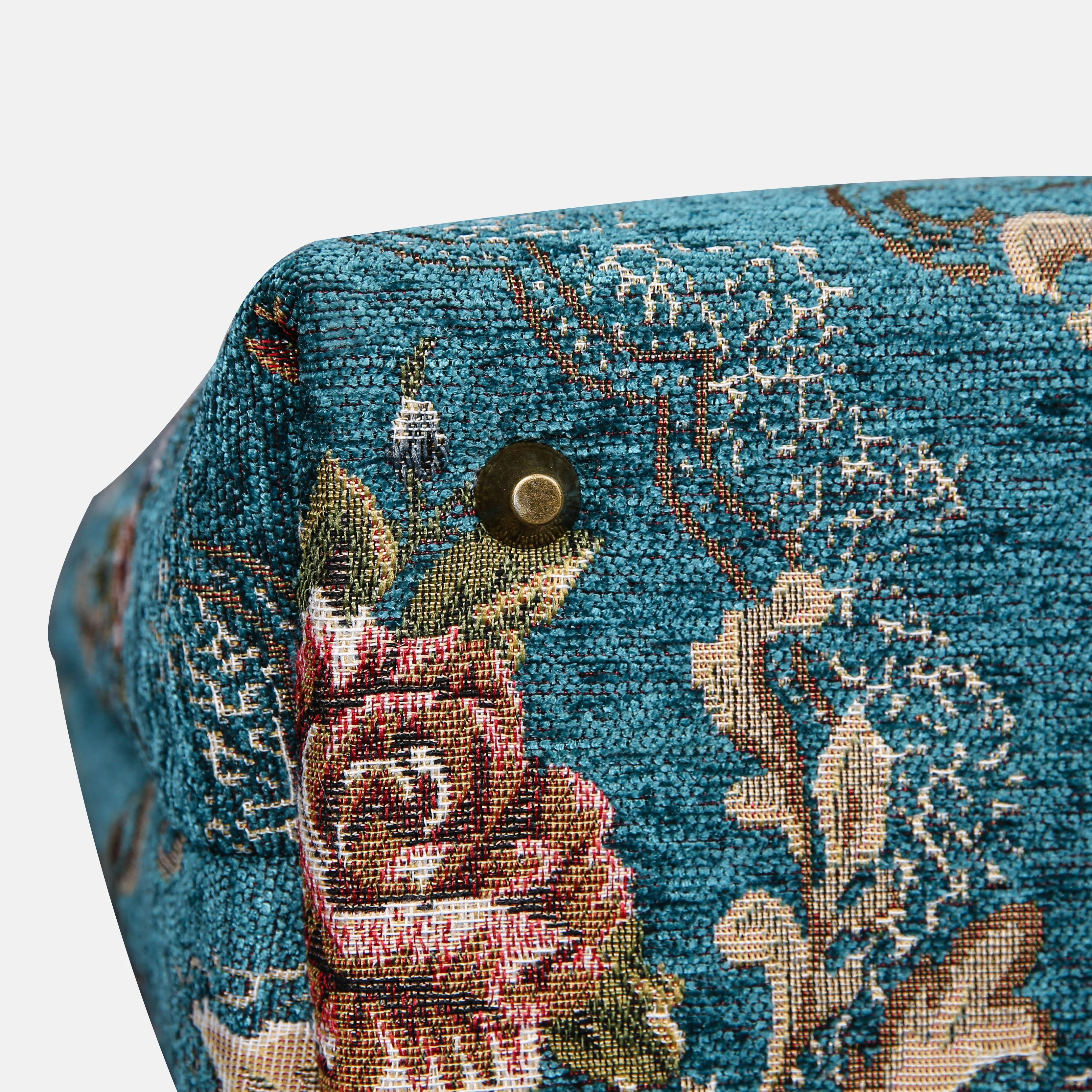 Floral Teal Carpet Laptop Backpack - Image 6