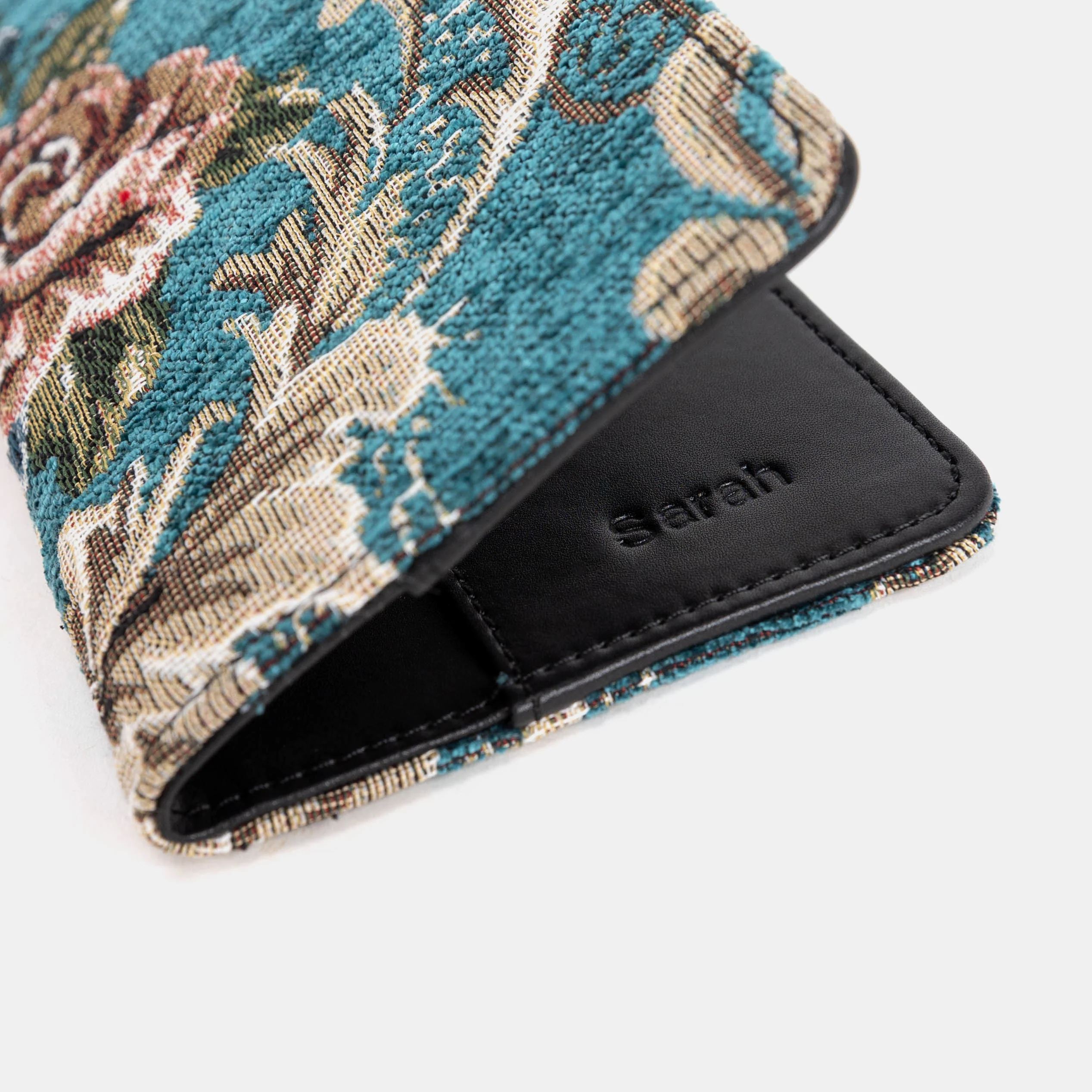 Floral Teal Checkbook Cover - Image 4