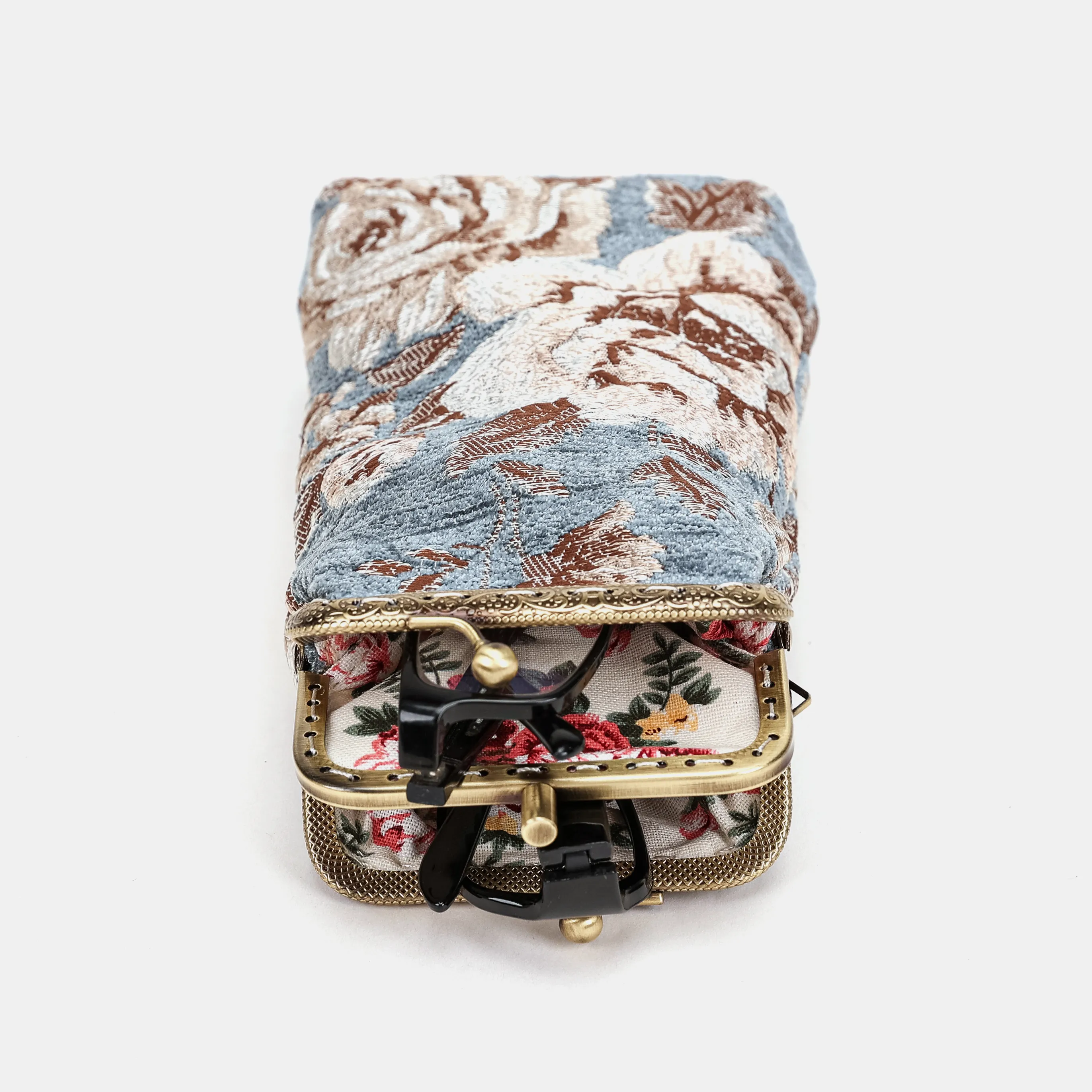 Floral Windy Blue Carpet Eyeglasses Case - Image 6