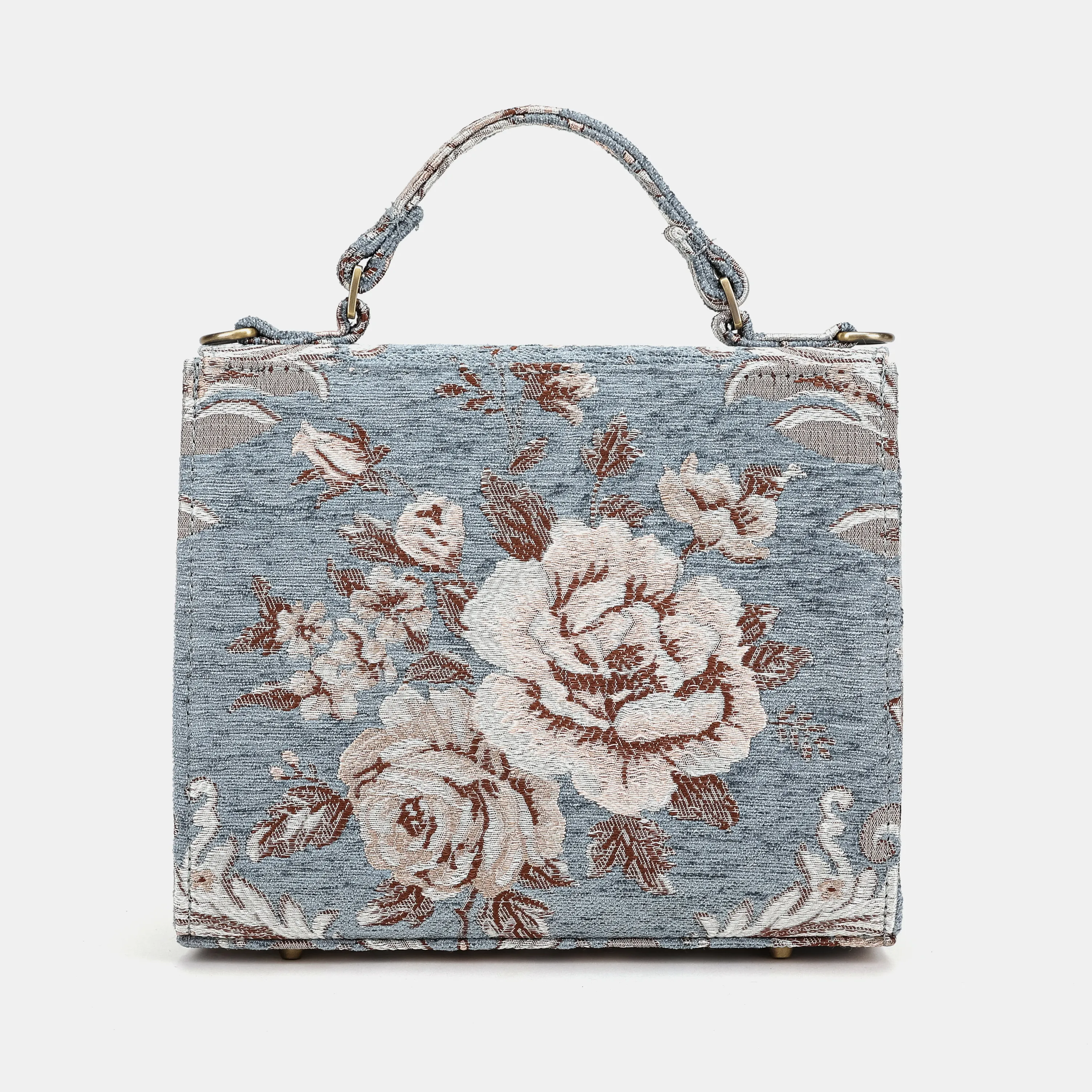 Floral Windy Blue Flap Satchel - Image 4
