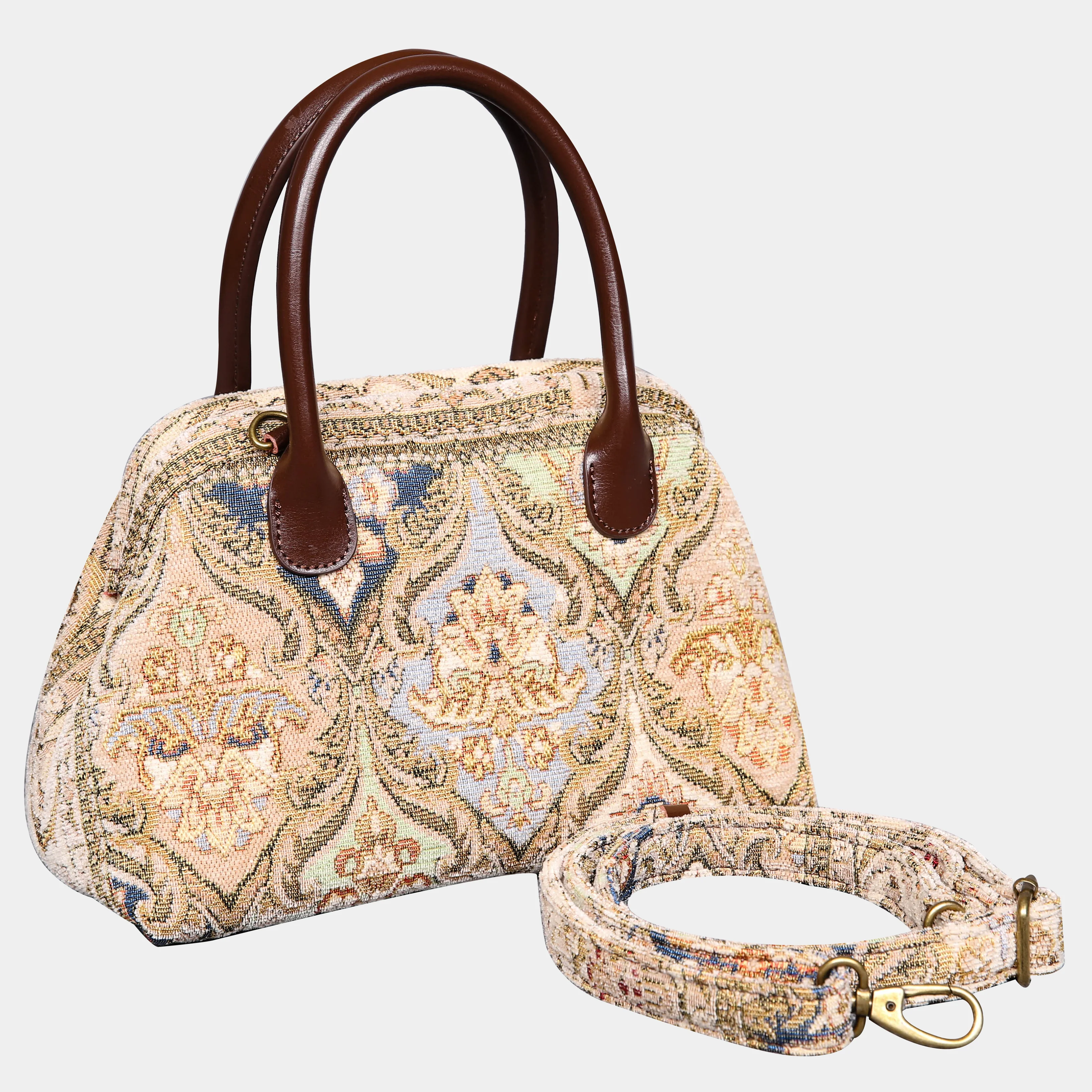 Golden Age Beige Carpet Satchel - Image 3