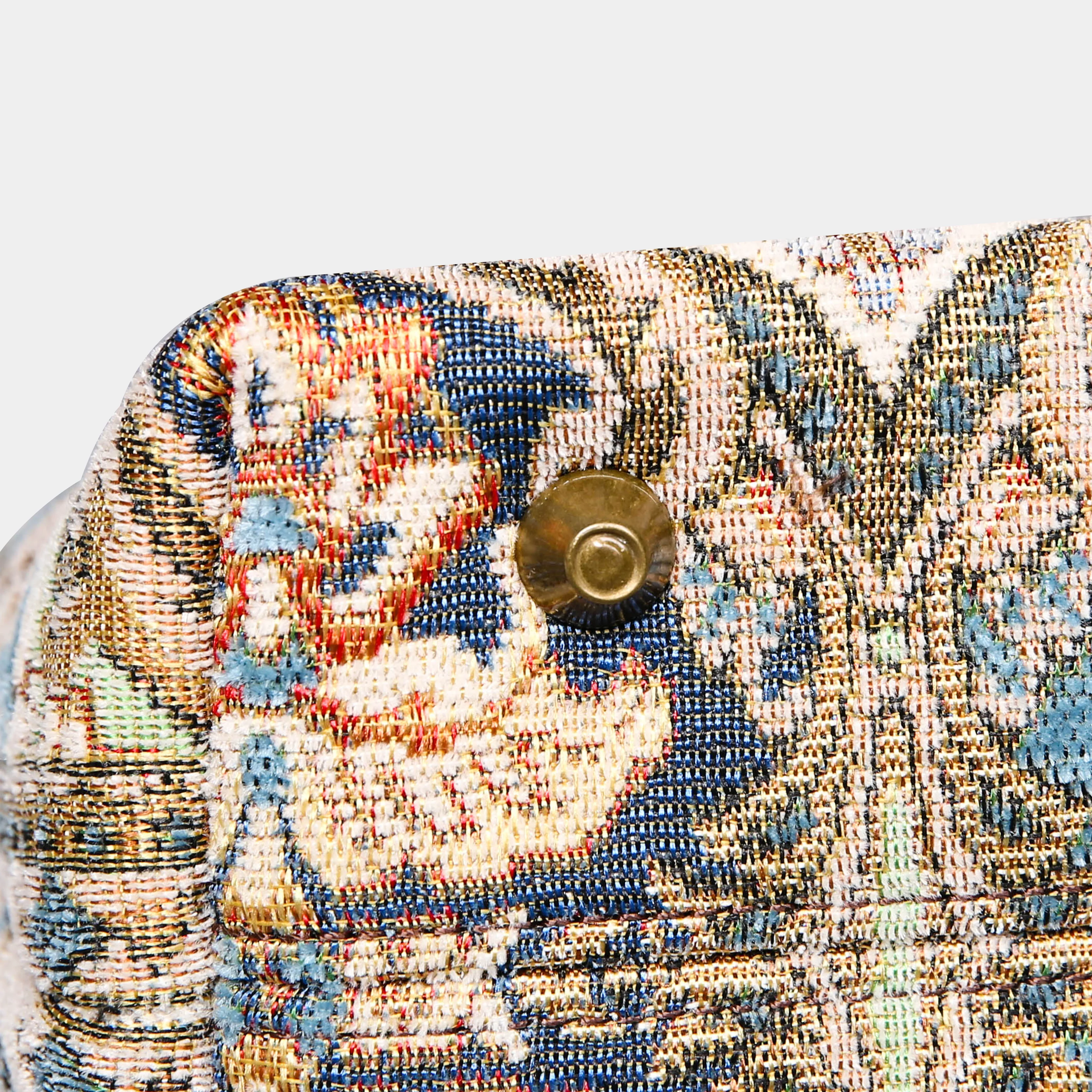 Golden Age Blue Tuck Lock Carpet Satchel - Image 5