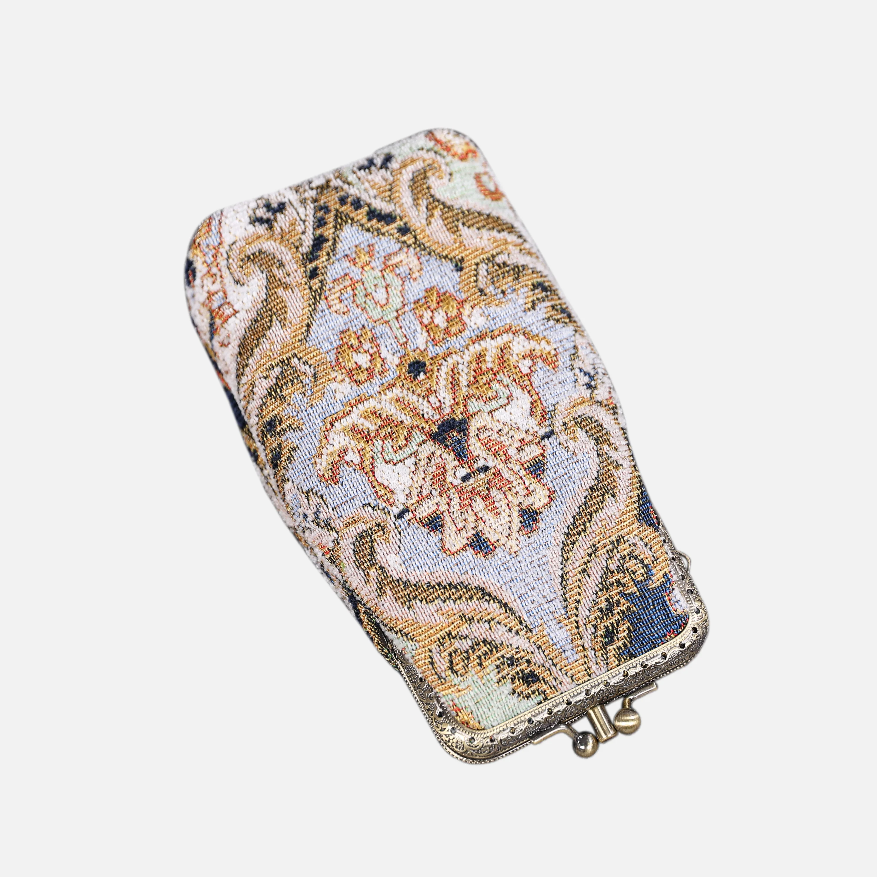 Golden Age Navy Carpet Eyeglasses Case