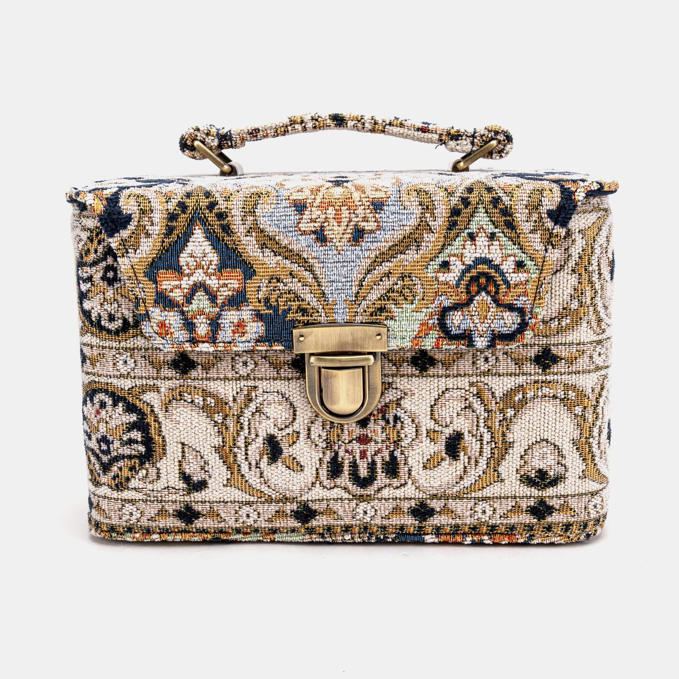 Golden Age Navy Clara Medium Train Case Purse - Image 2