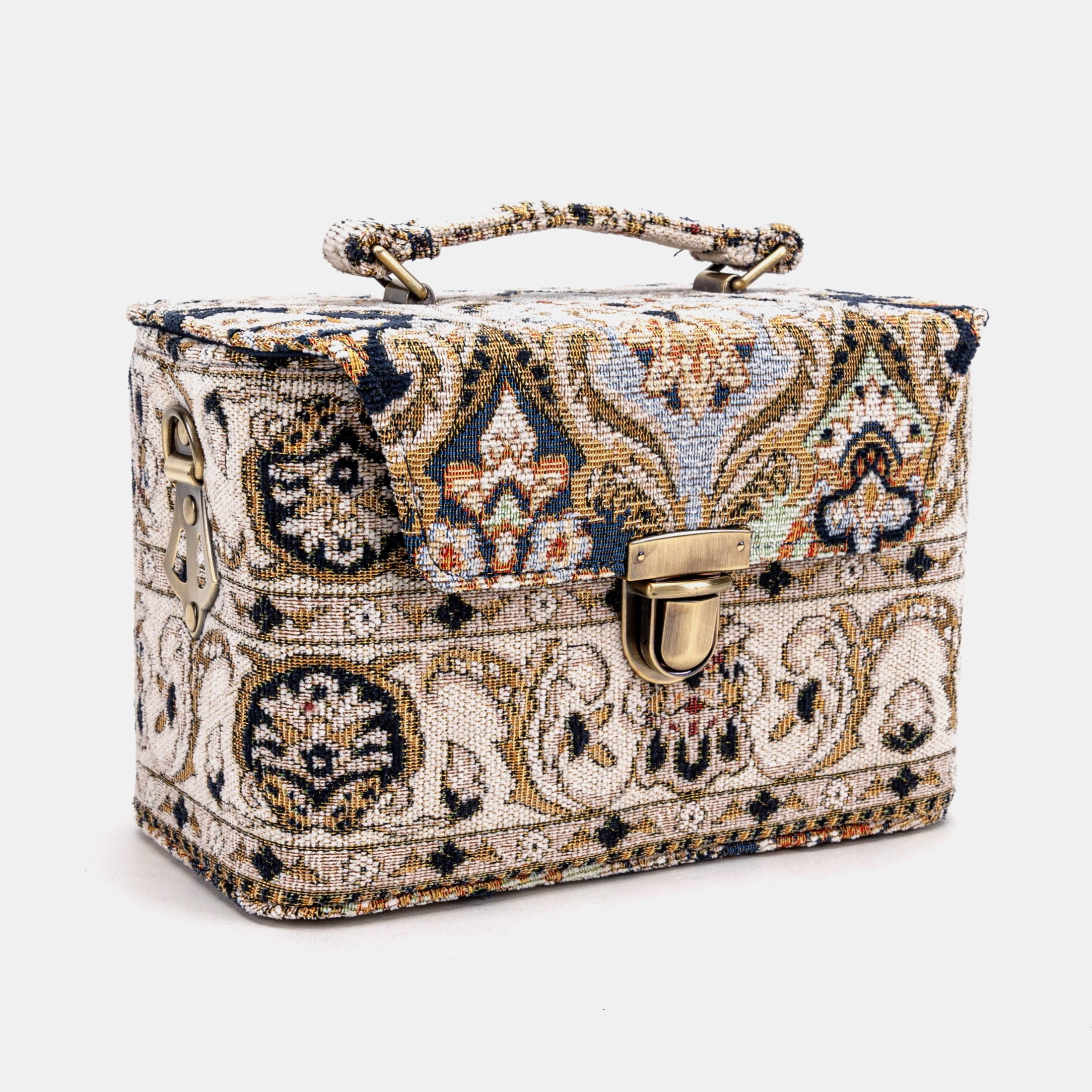 Golden Age Navy Clara Medium Train Case Purse - Image 3