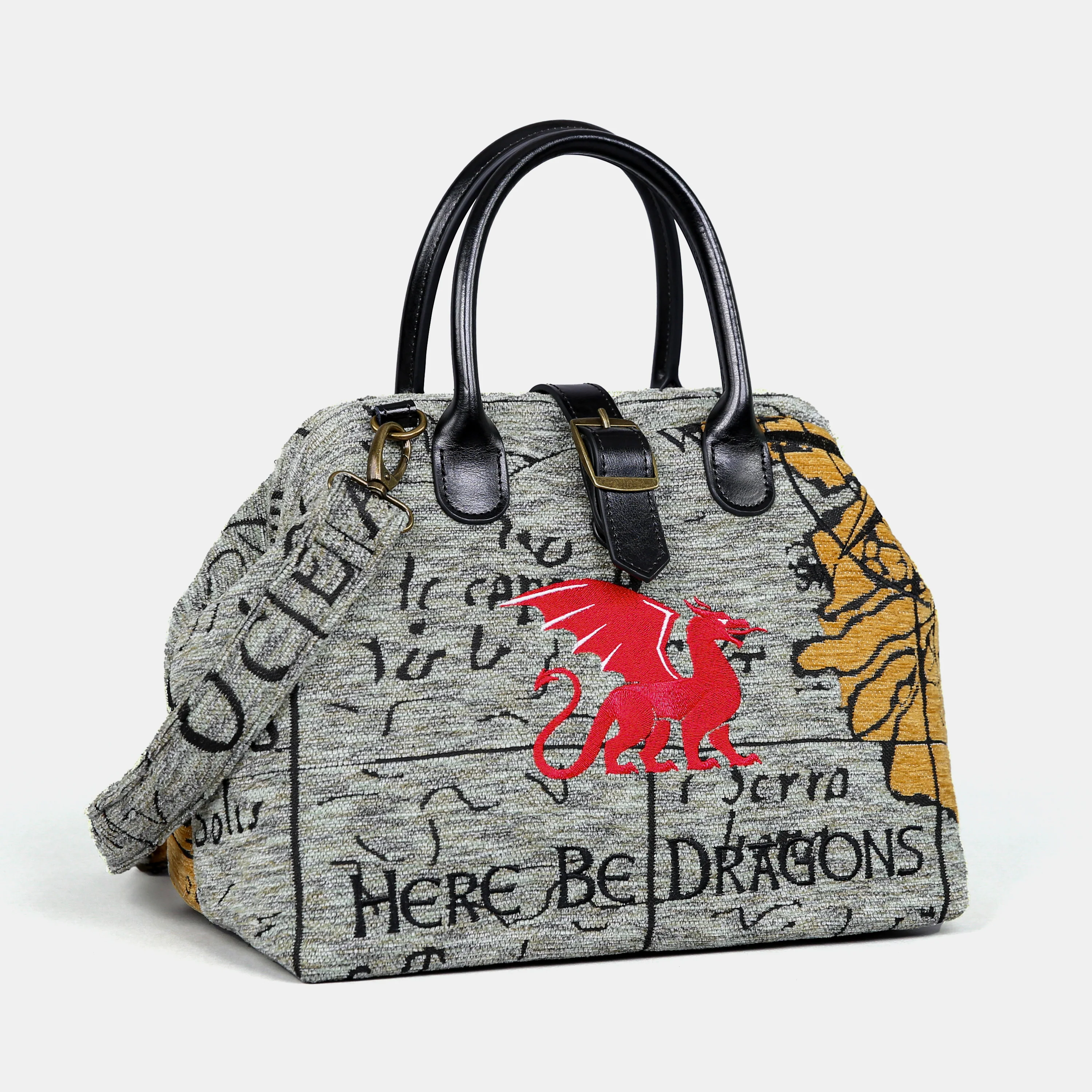Here Be Dragons Carpet Handbag Purse
