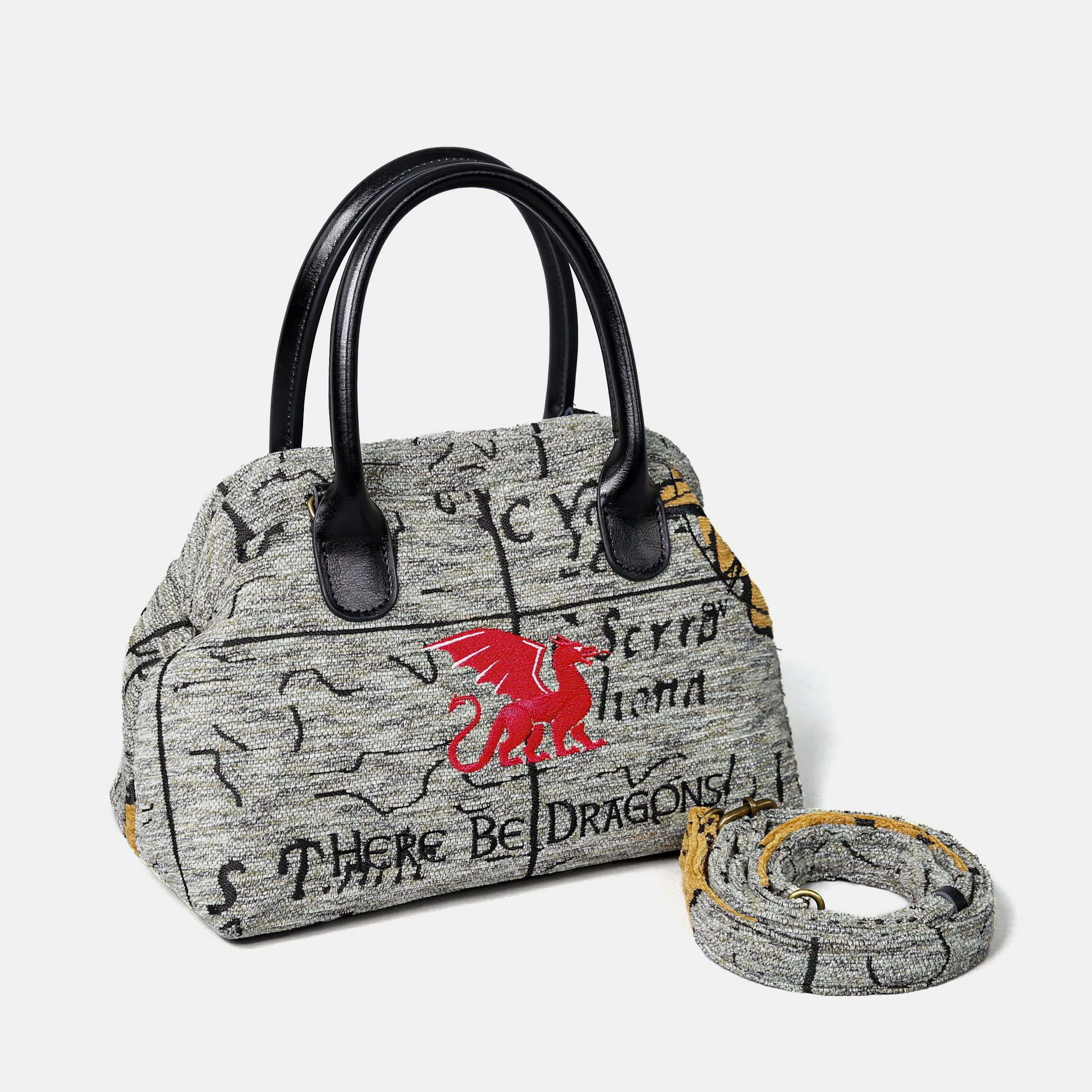 Here Be Dragons Carpet Satchel - Image 2