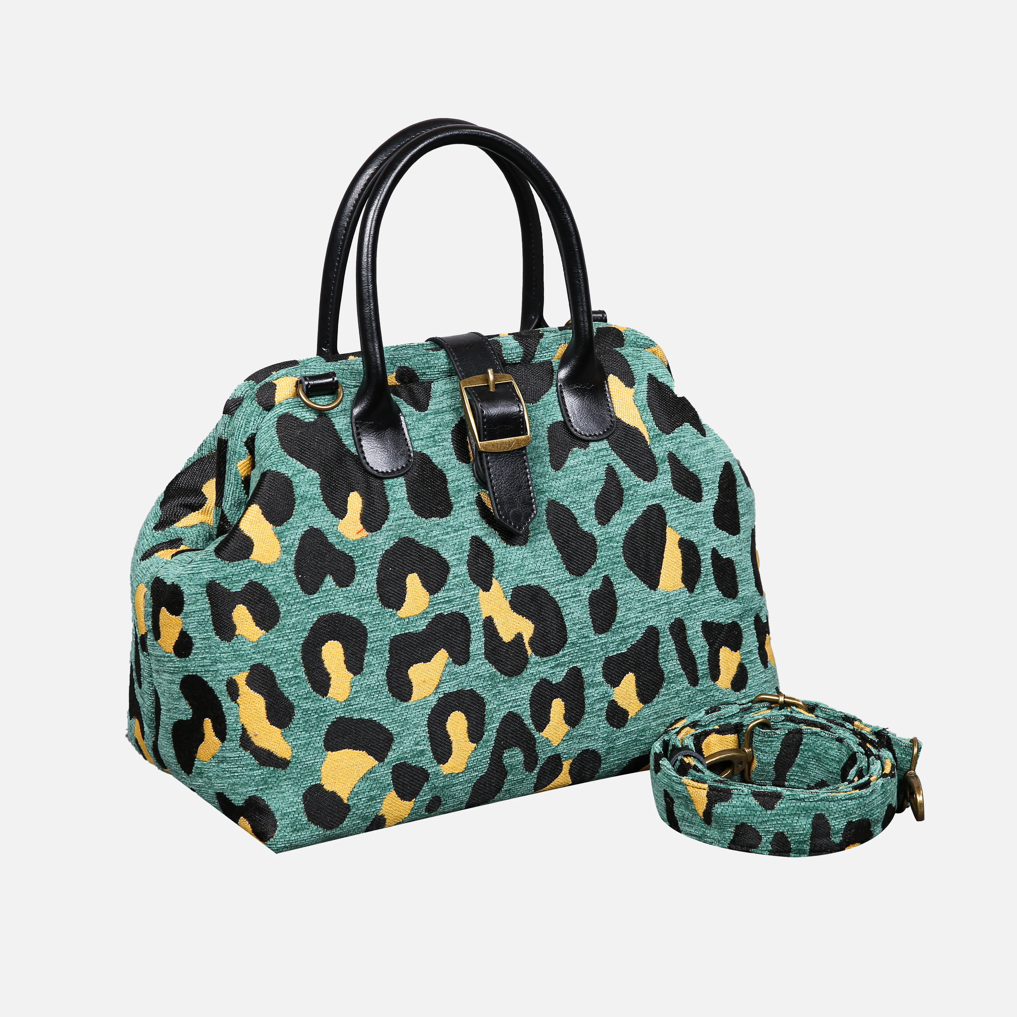 Leopard Green Carpet Handbag Purse - Image 2
