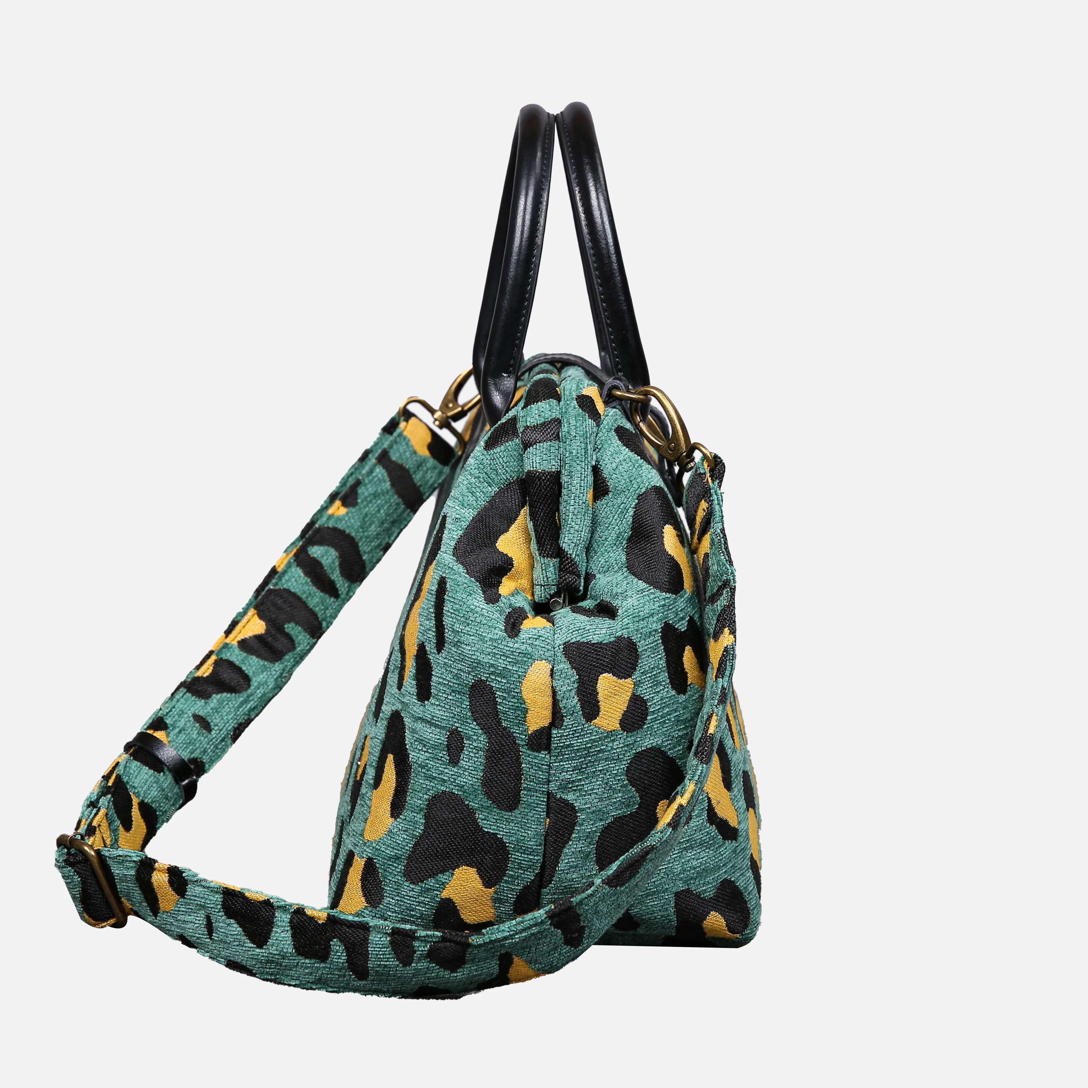 Leopard Green Carpet Handbag Purse - Image 3