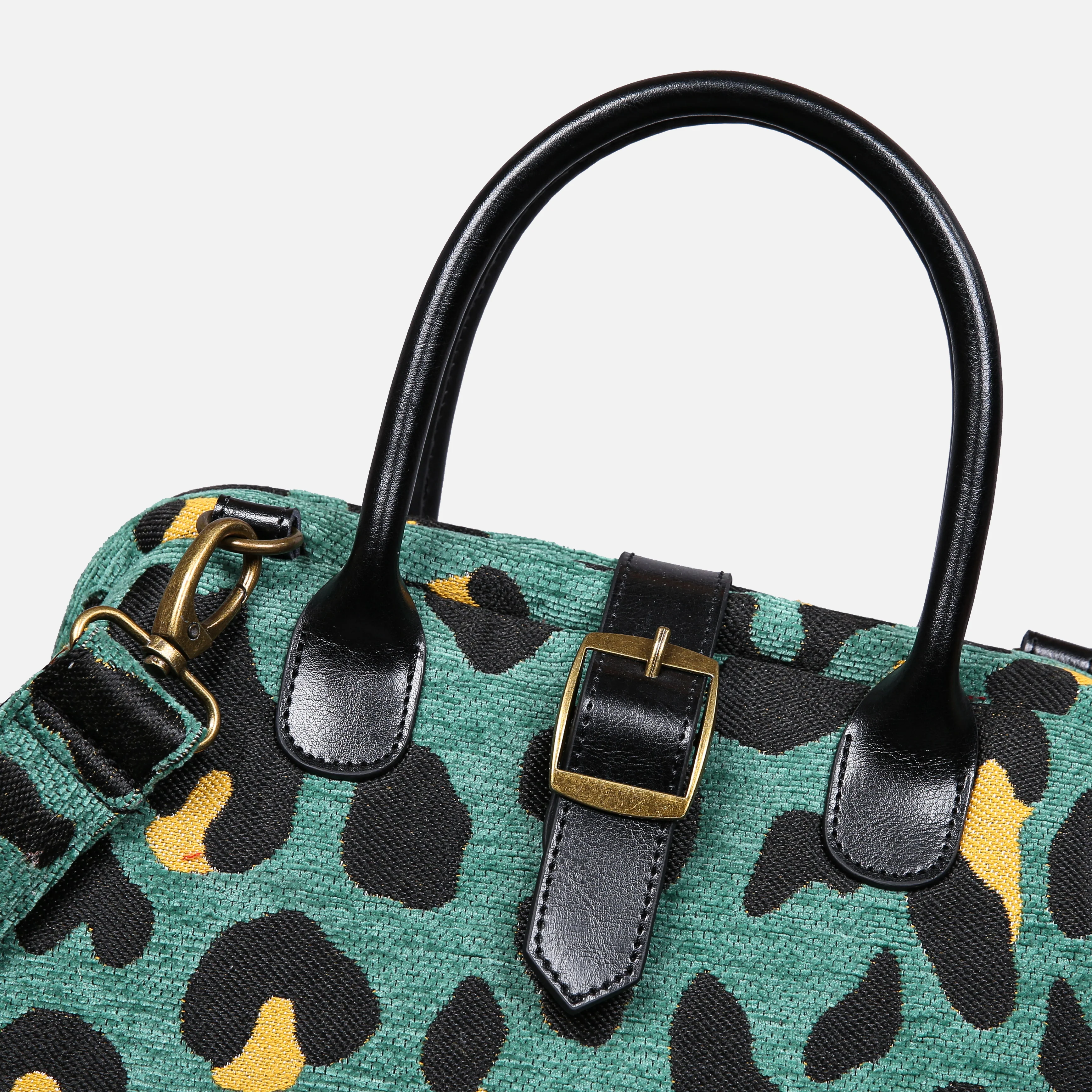 Leopard Green Carpet Handbag Purse - Image 4