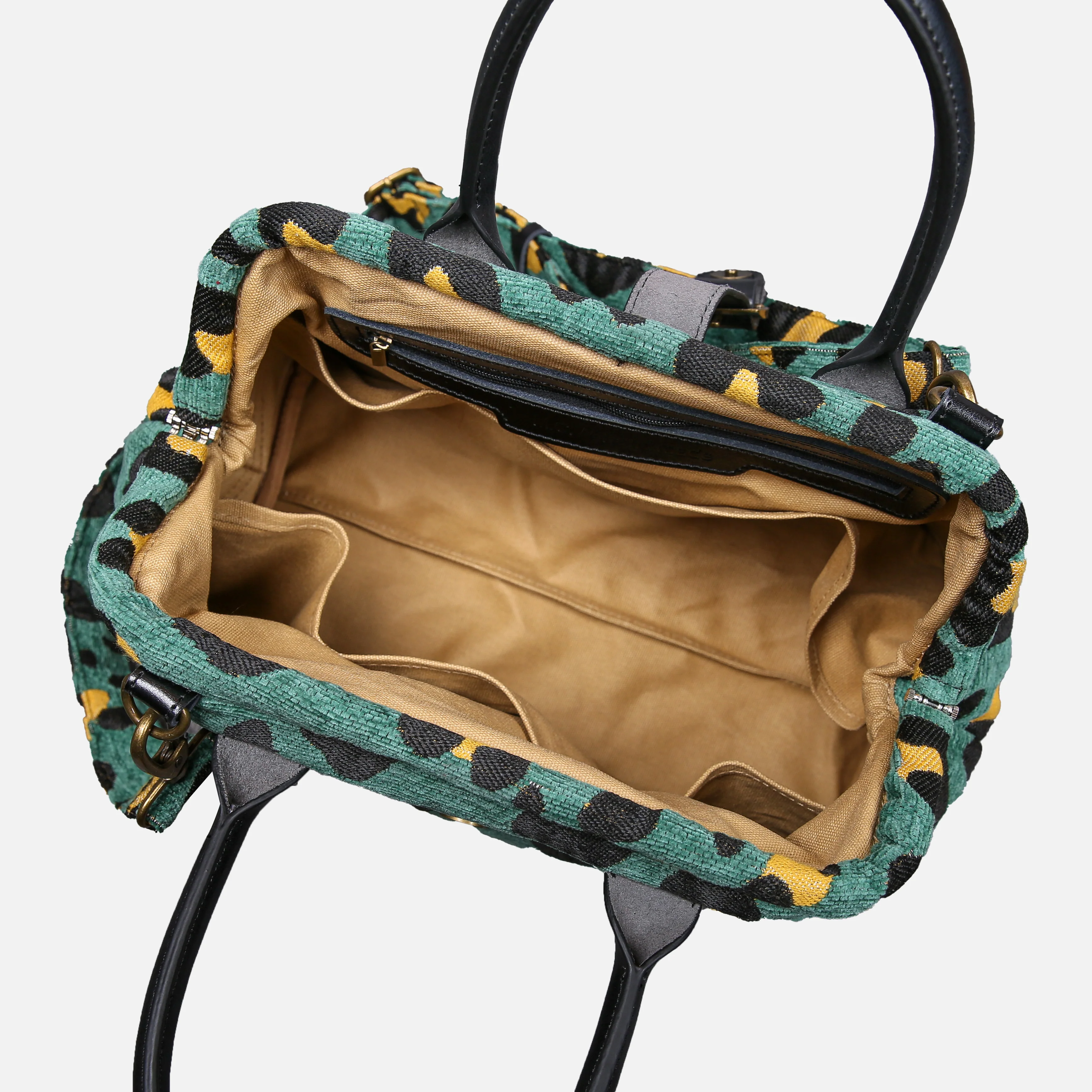 Leopard Green Carpet Handbag Purse - Image 6