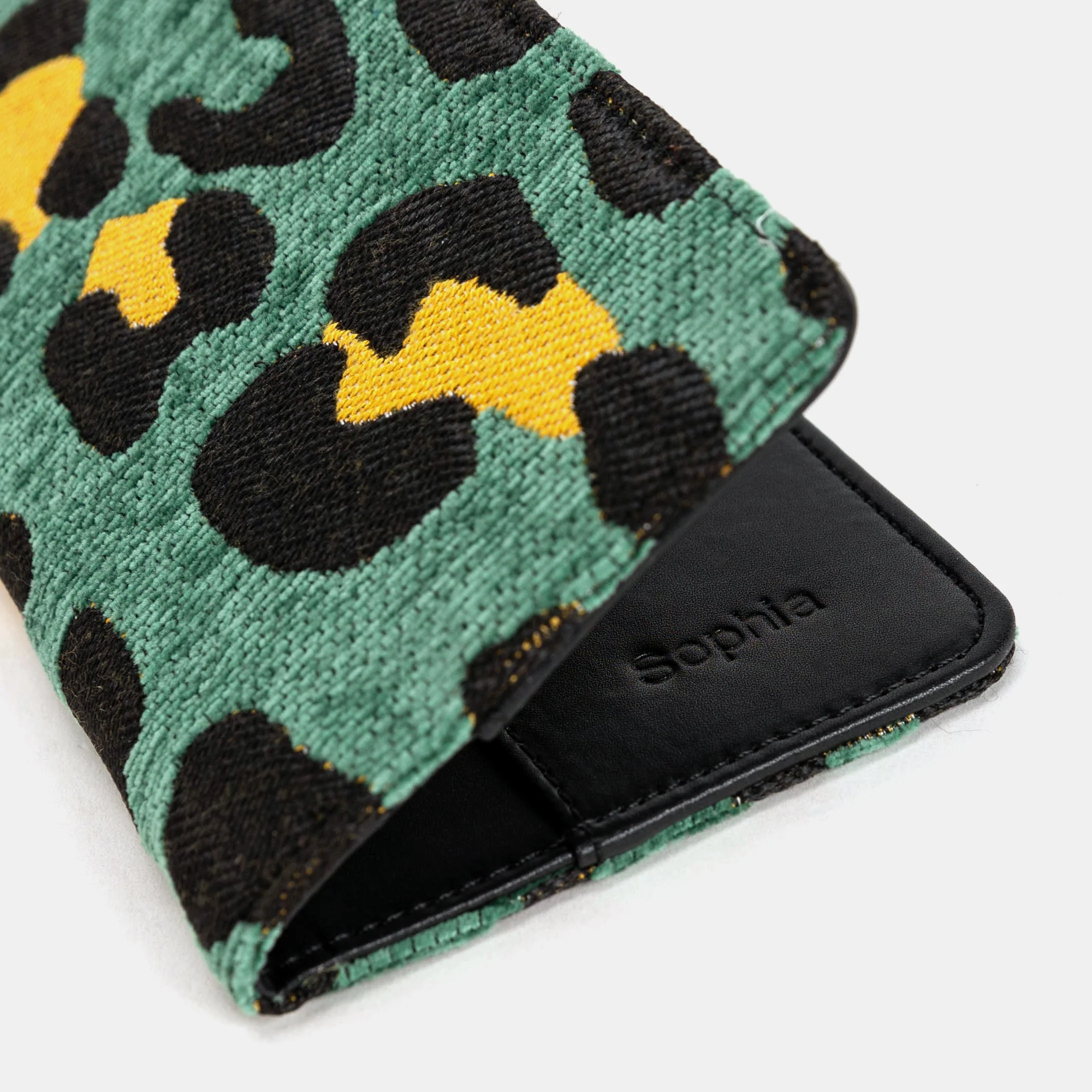 Leopard Green Checkbook Cover - Image 4