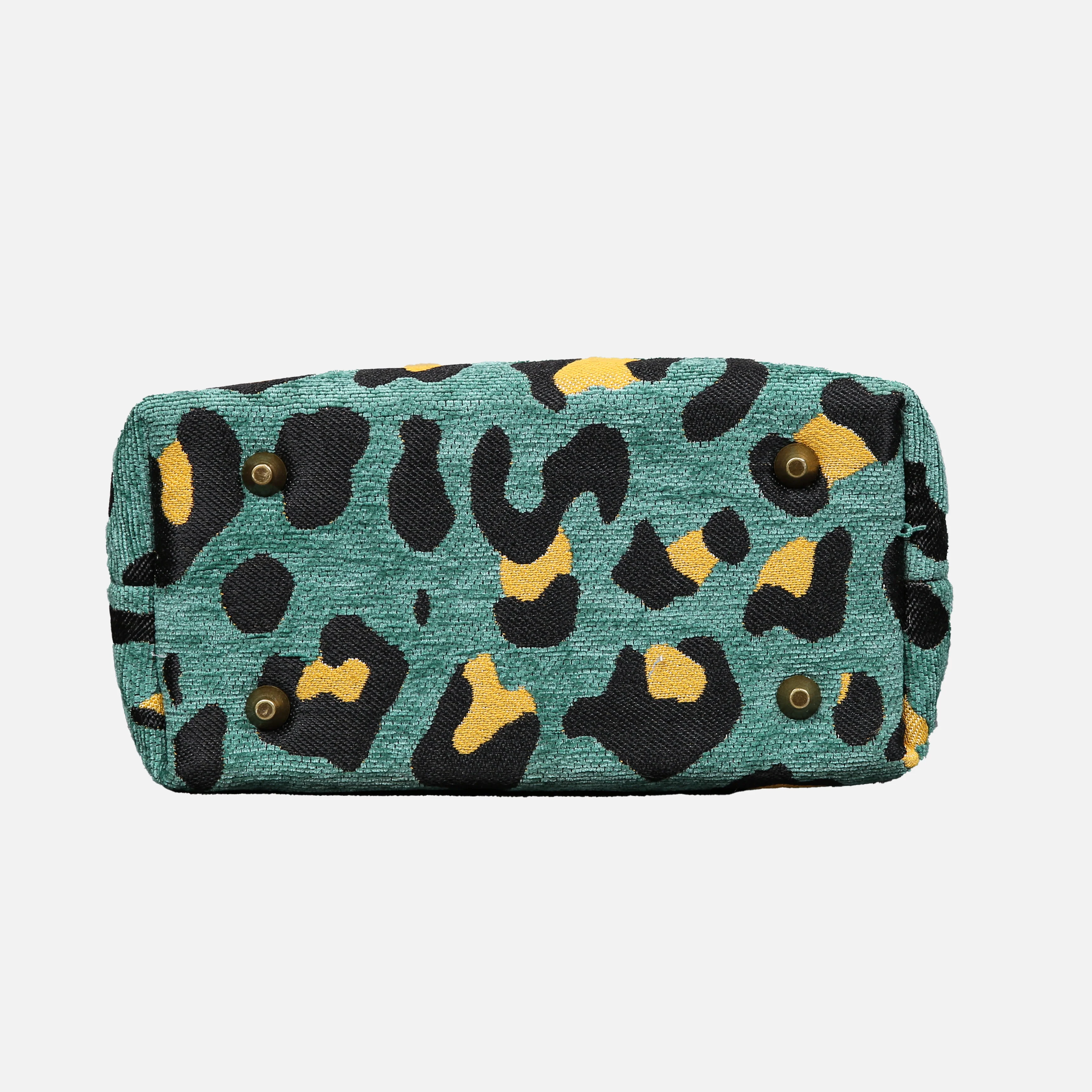 Leopard Green Tuck Lock Carpet Satchel - Image 5