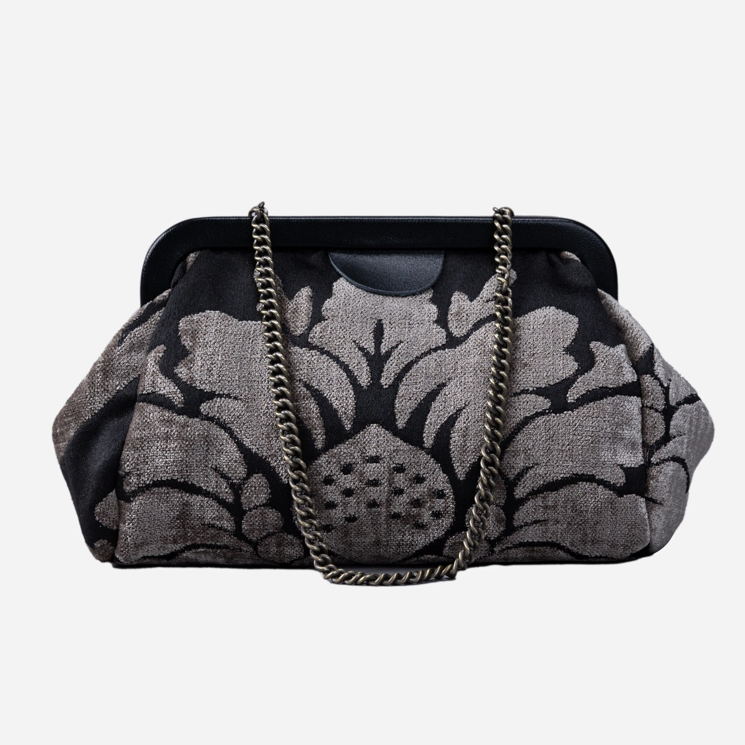 Luxury Damask Ivory Evening Bag Clutch