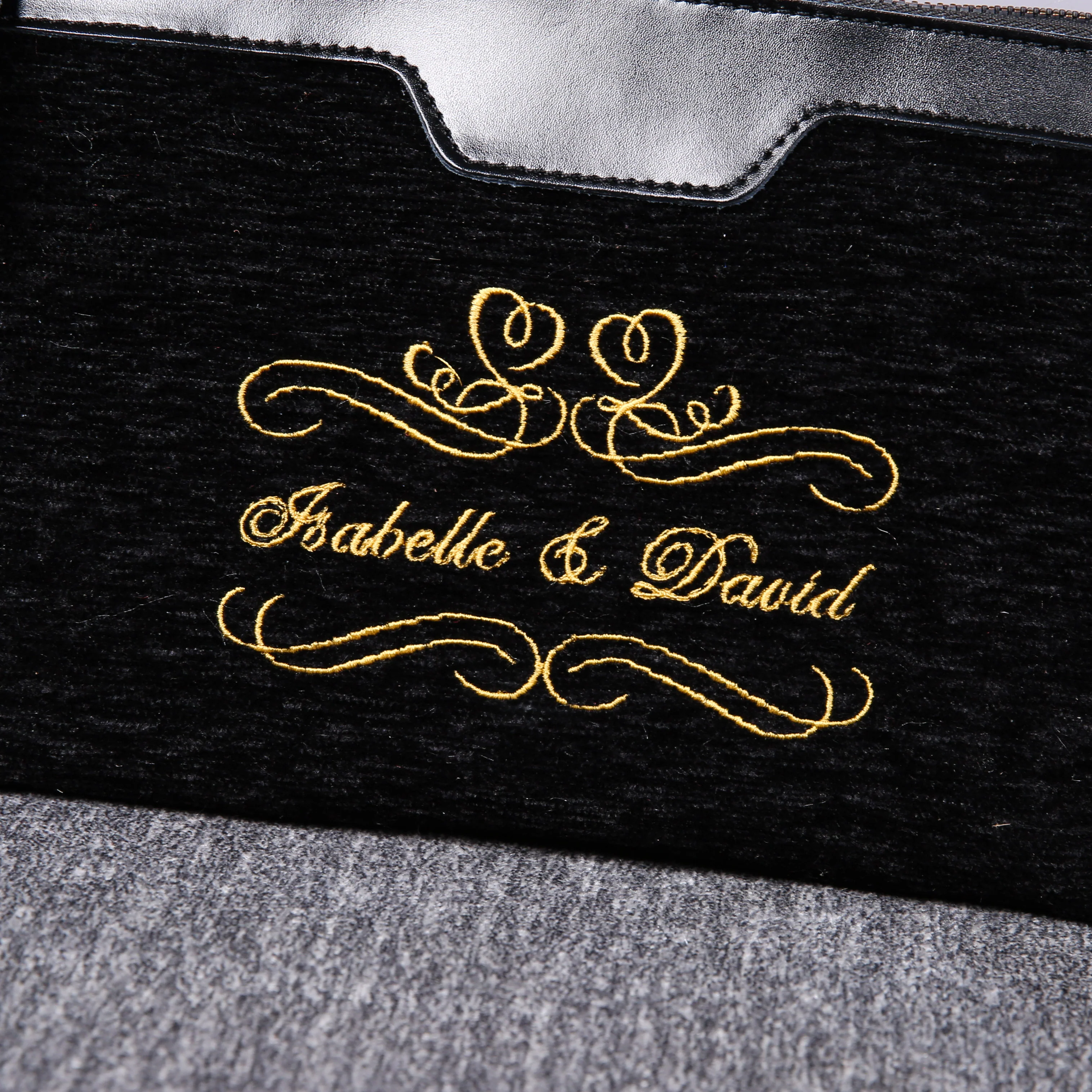 Luxury Monogrammed Black Make up Bag - Image 2
