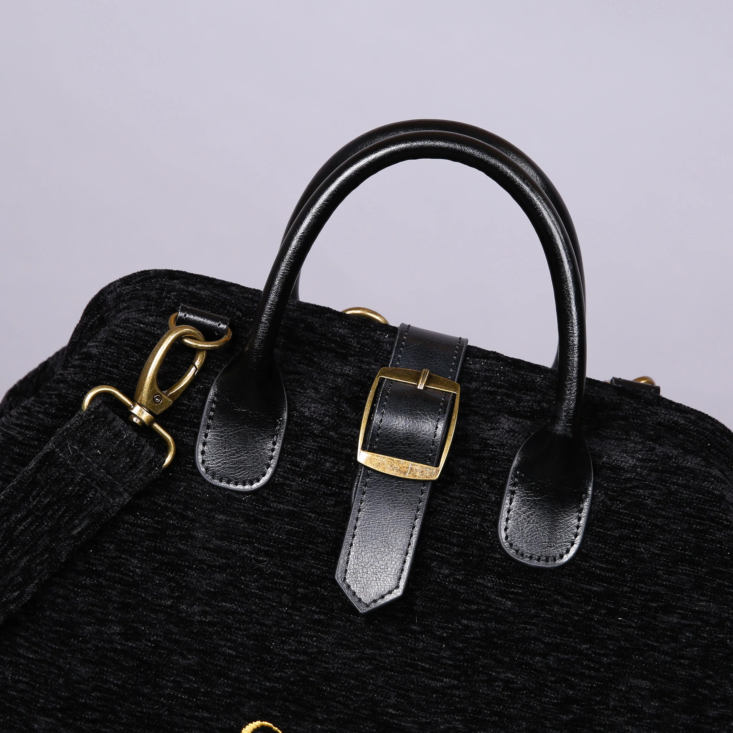 Luxury Monogrammed Black Multi-Functional Backpack - Image 4