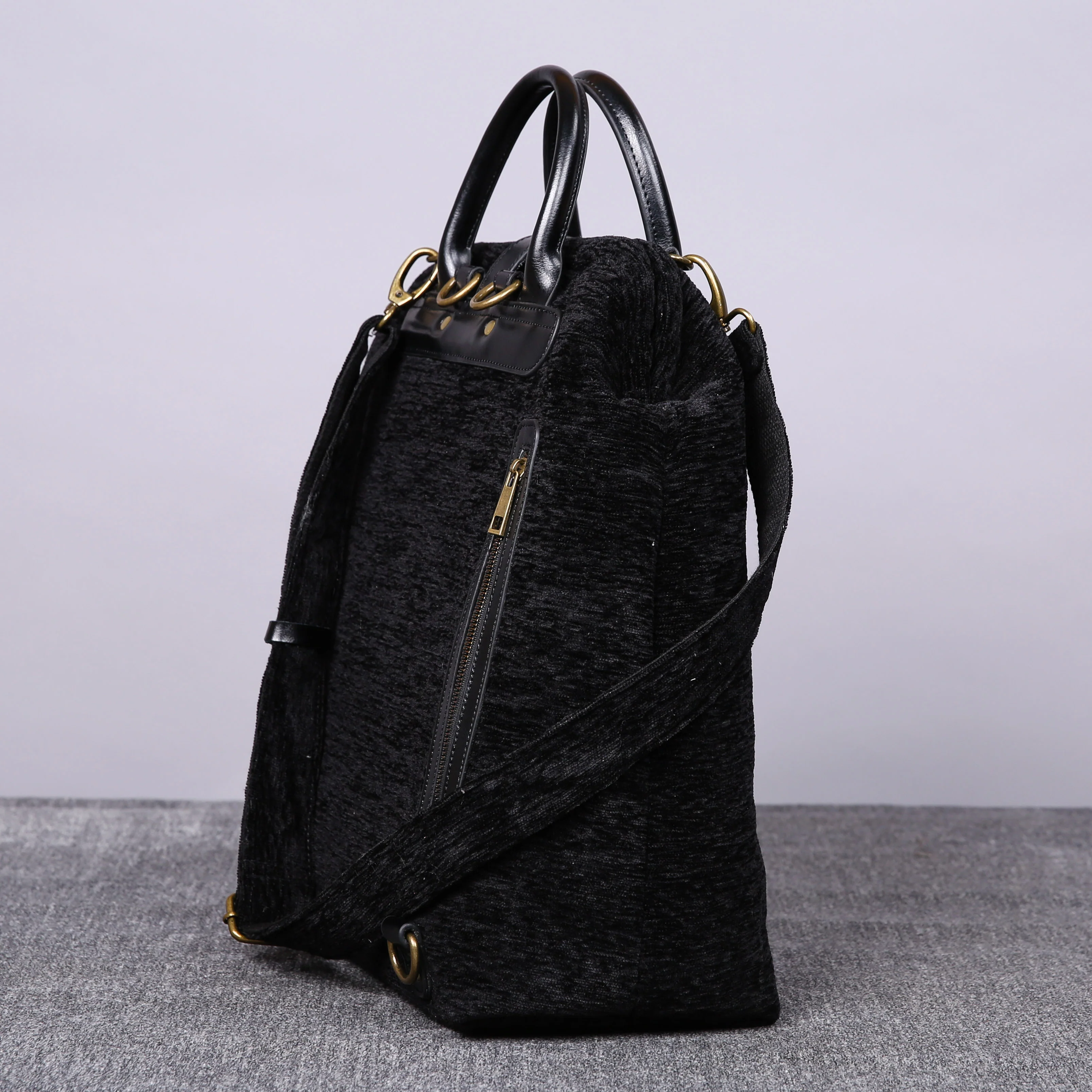 Luxury Monogrammed Black Multi-Functional Backpack - Image 8