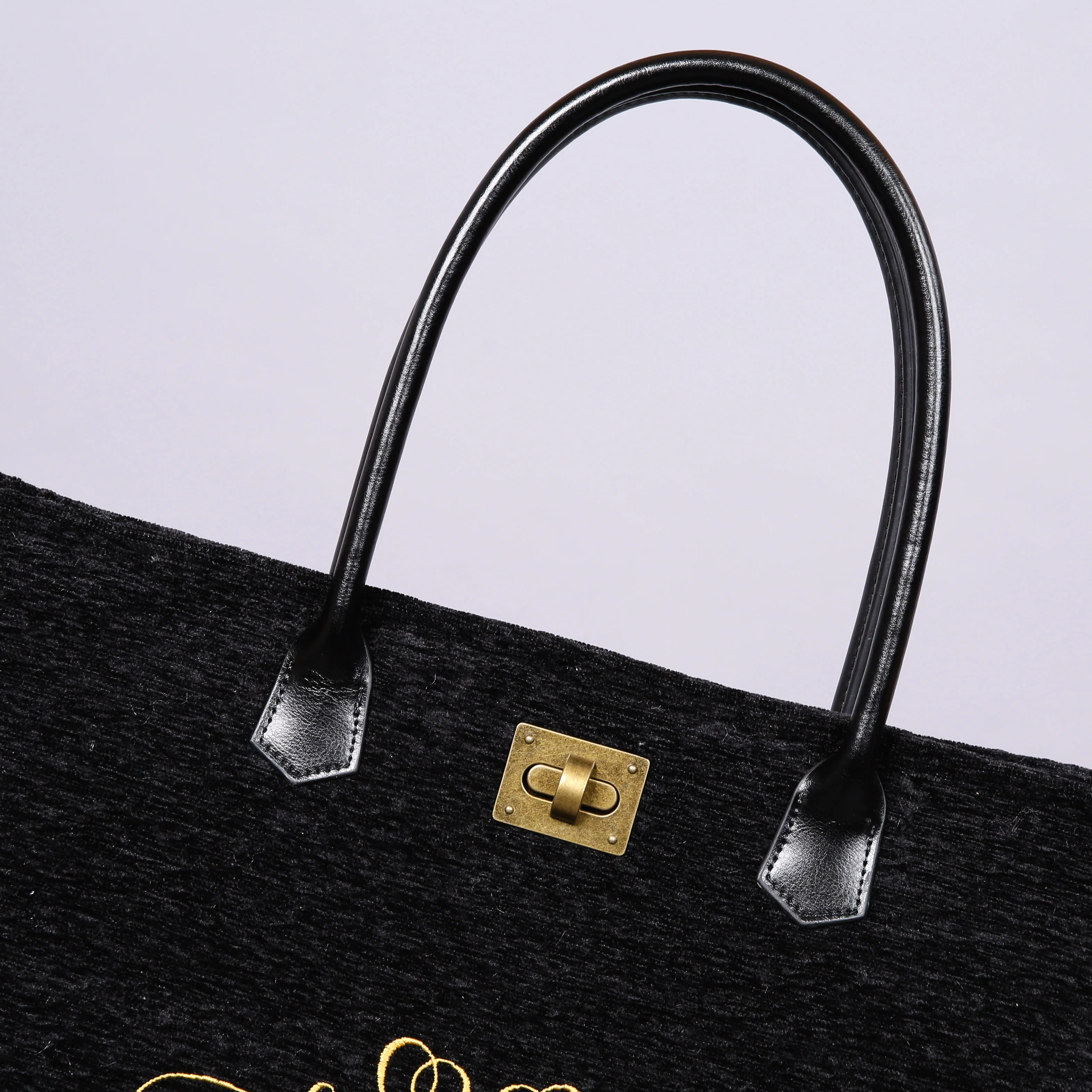 Luxury Monogrammed Black Tote - Image 2