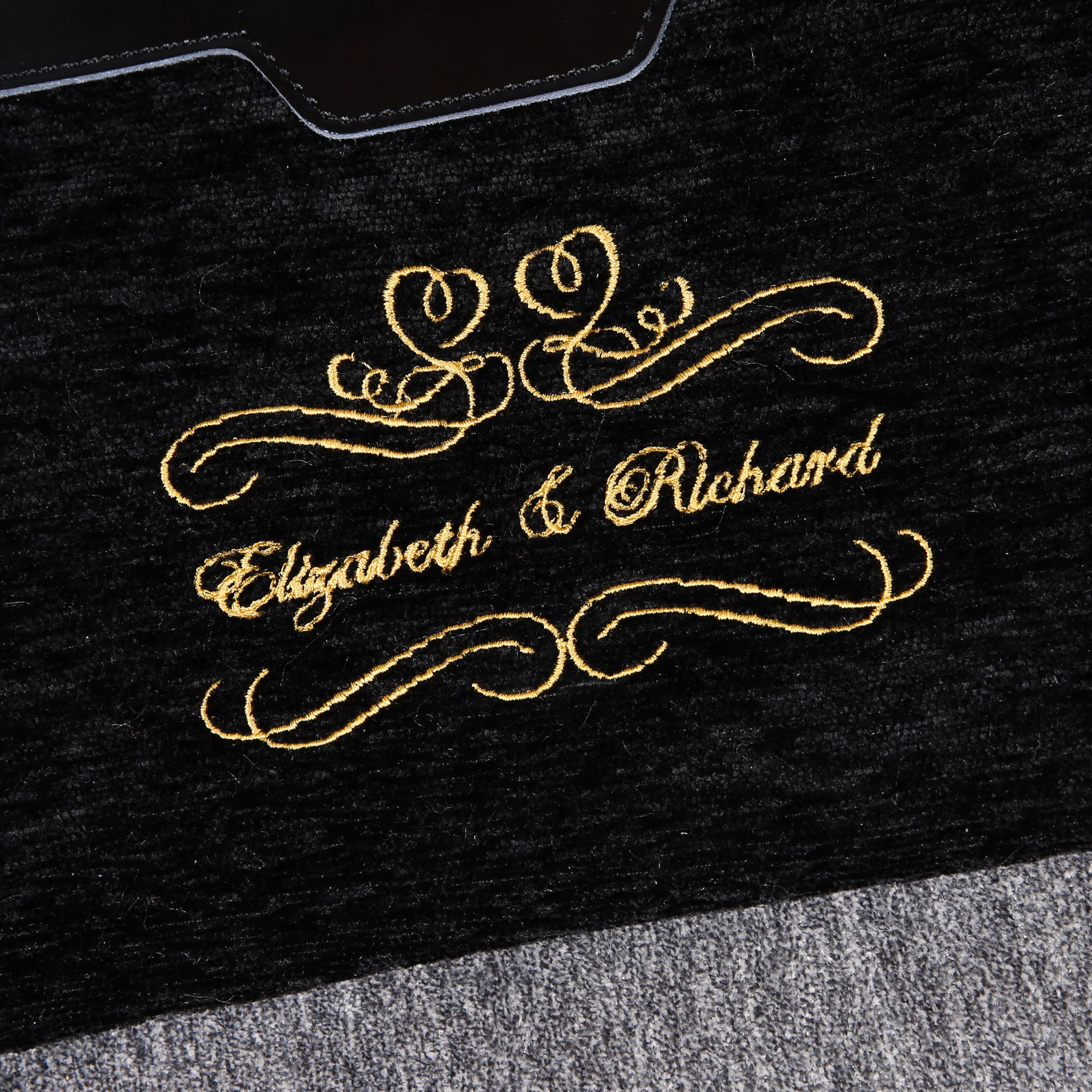 Luxury Monogrammed Black Wristlet Clutch (Two Names) - Image 3
