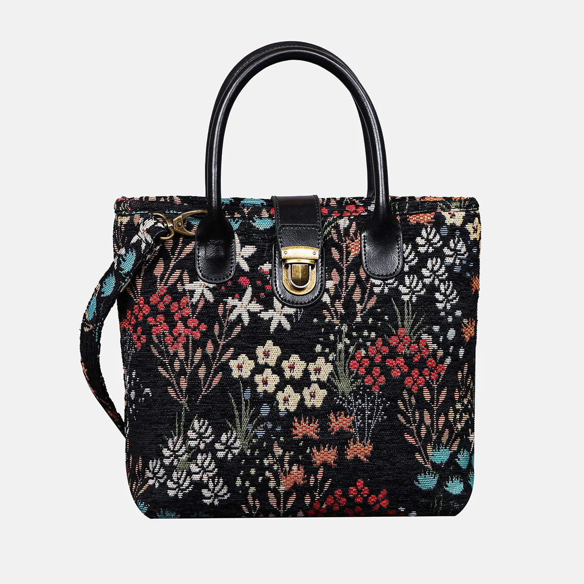 Night Garden Tuck Lock Carpet Satchel