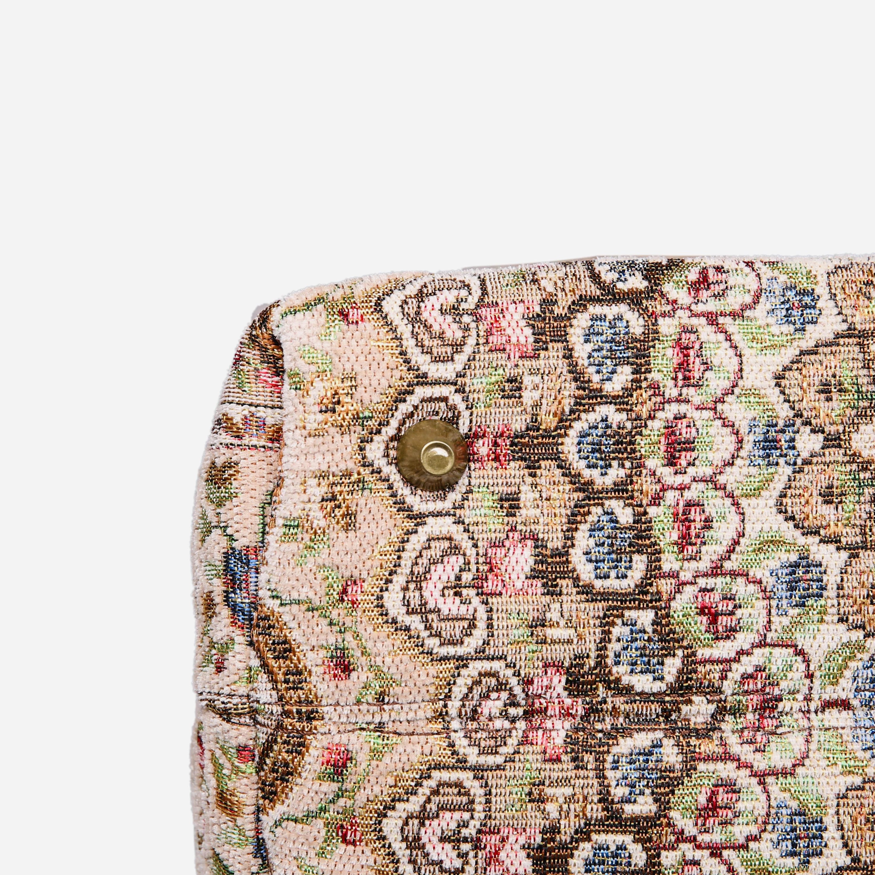 Oriental Beige Carpet Handbag Purse - Image 7