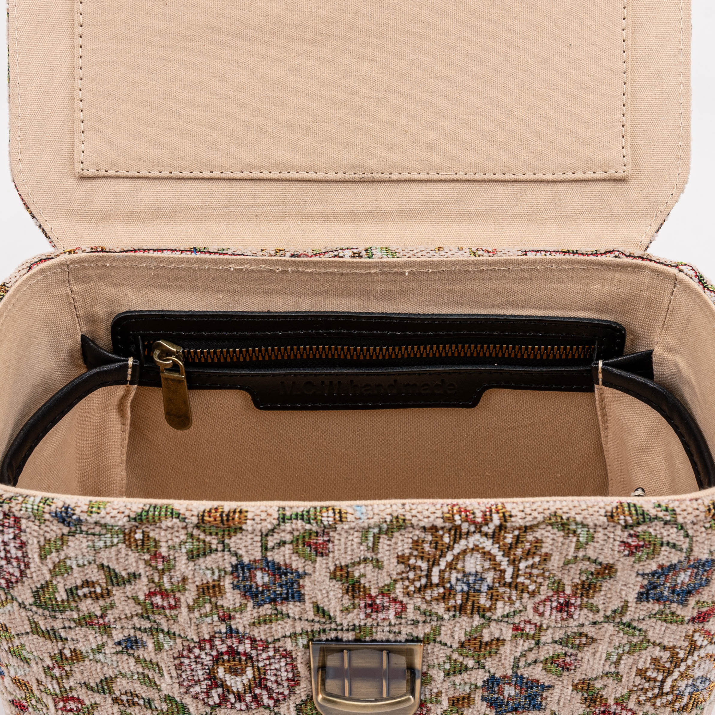 Oriental Beige Clara Medium Train Case Purse - Image 8