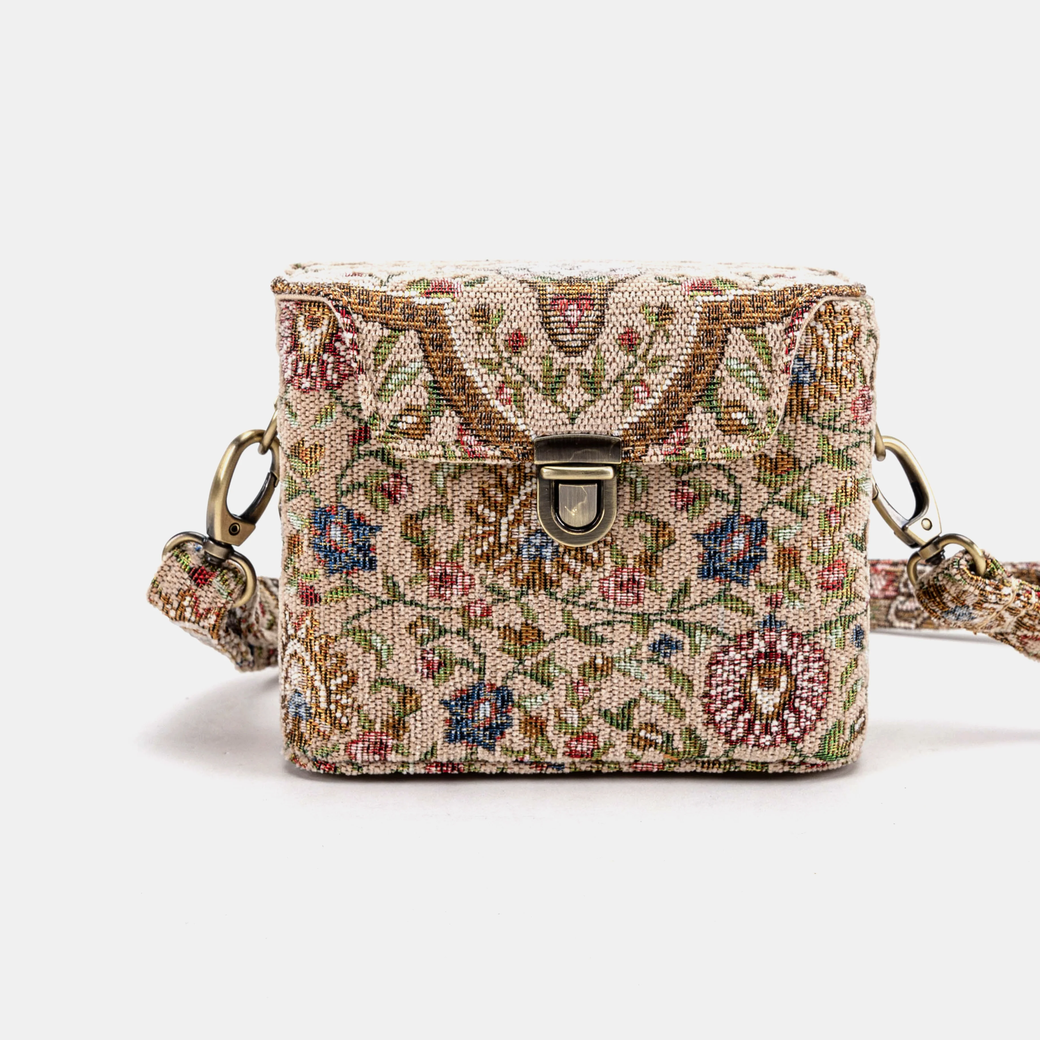 Oriental Beige Emma Small Train Case Crossbody