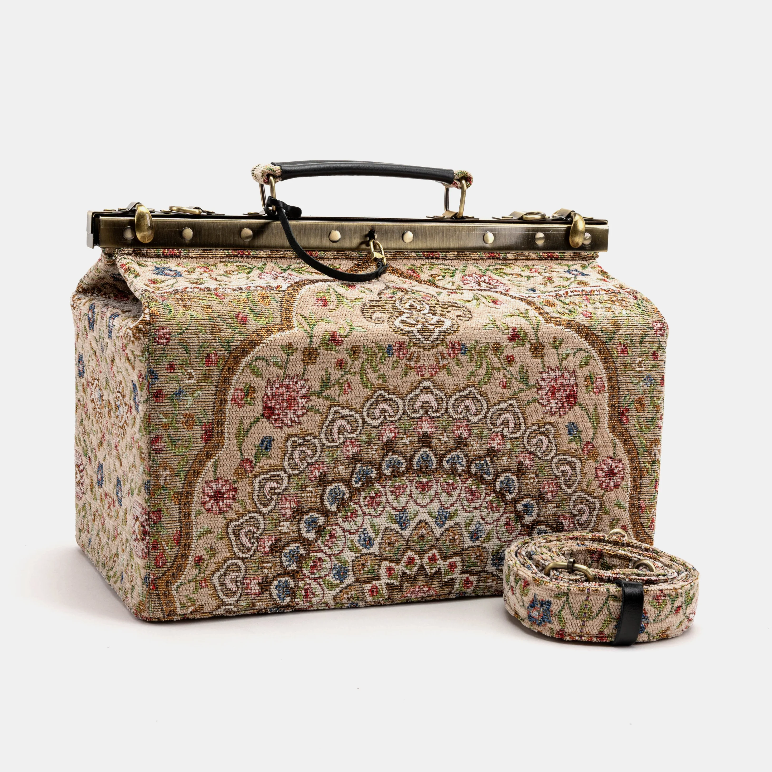 Oriental Beige Genevieve Carpet Gladstone Bag