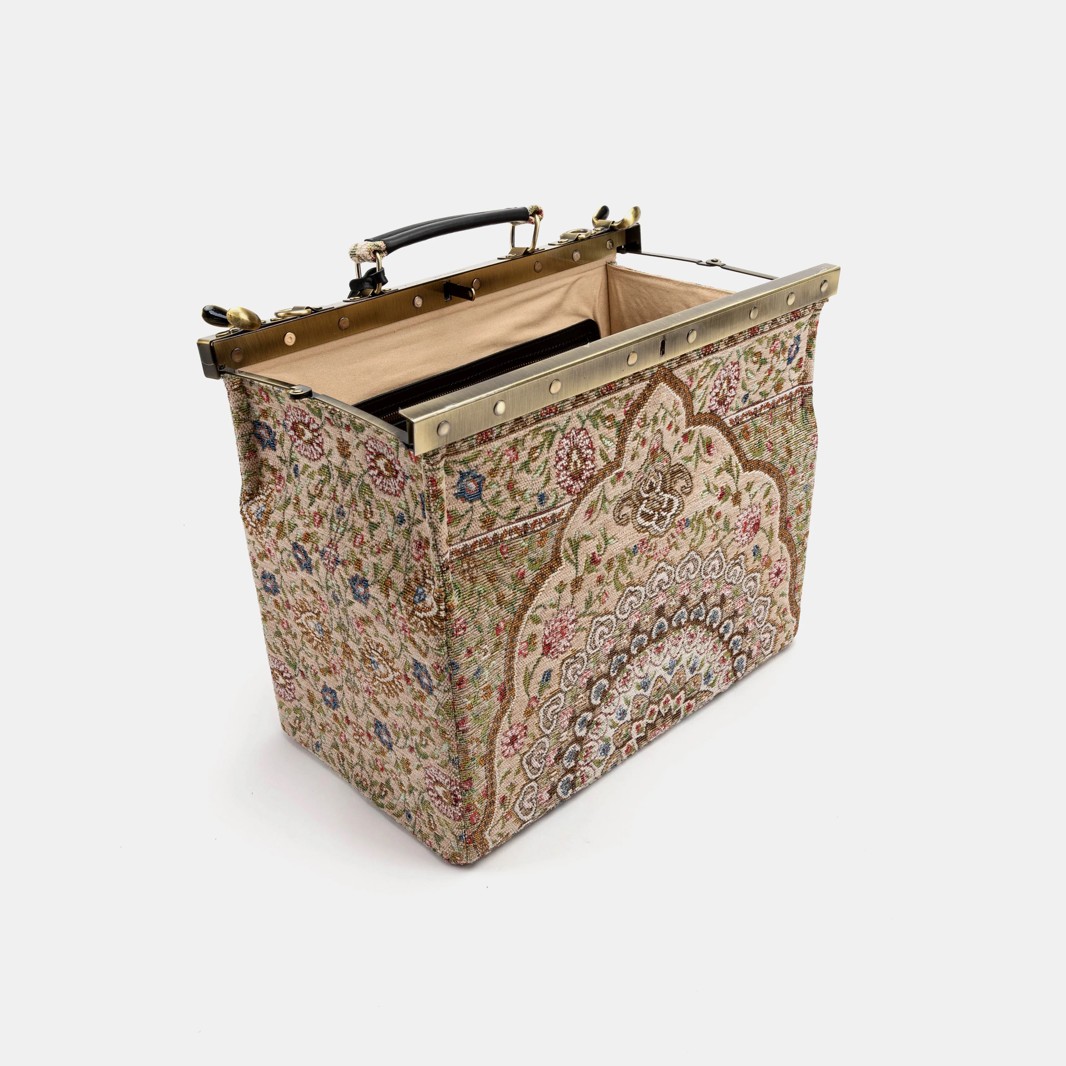 Oriental Beige Genevieve Carpet Gladstone Bag - Image 10