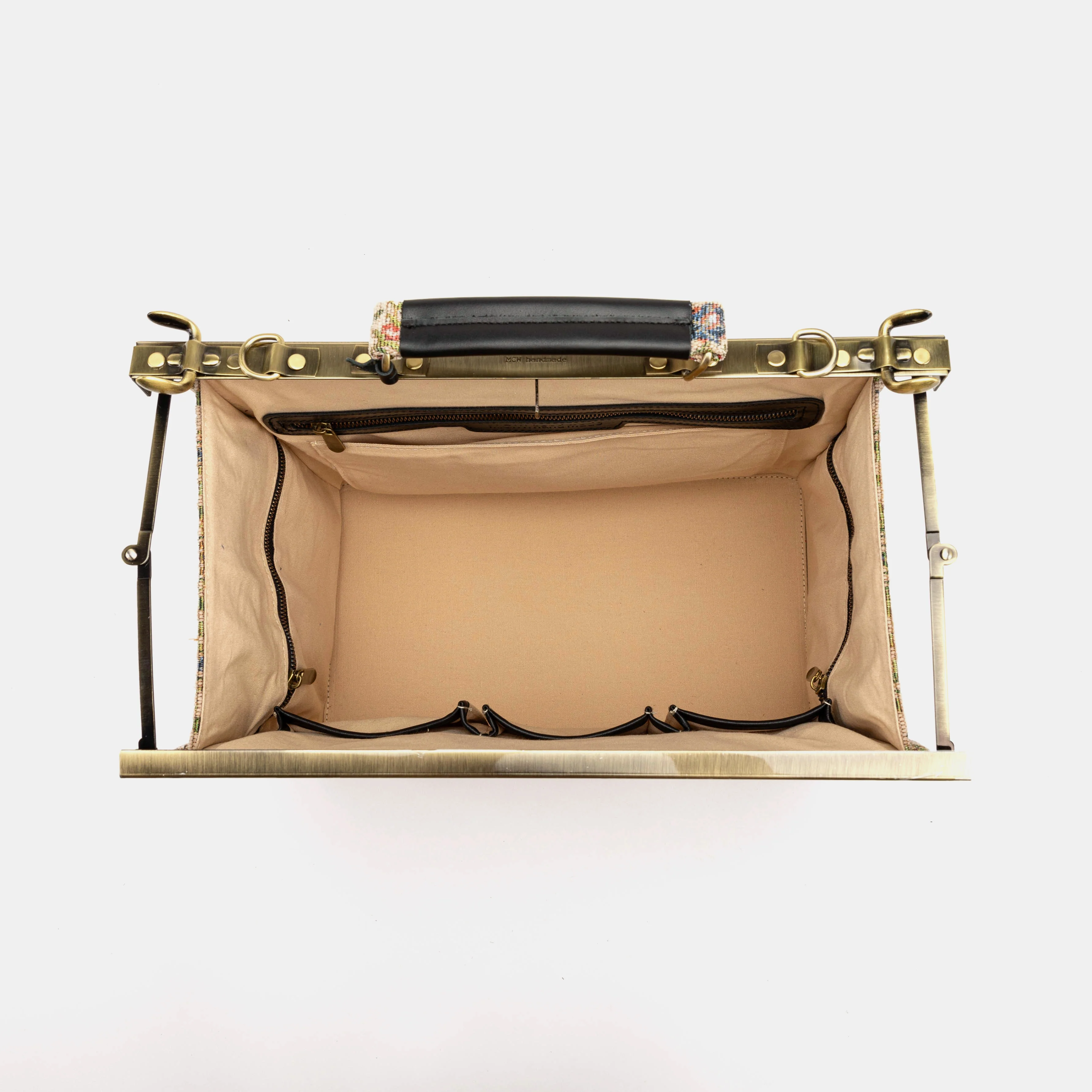 Oriental Beige Genevieve Carpet Gladstone Bag - Image 8