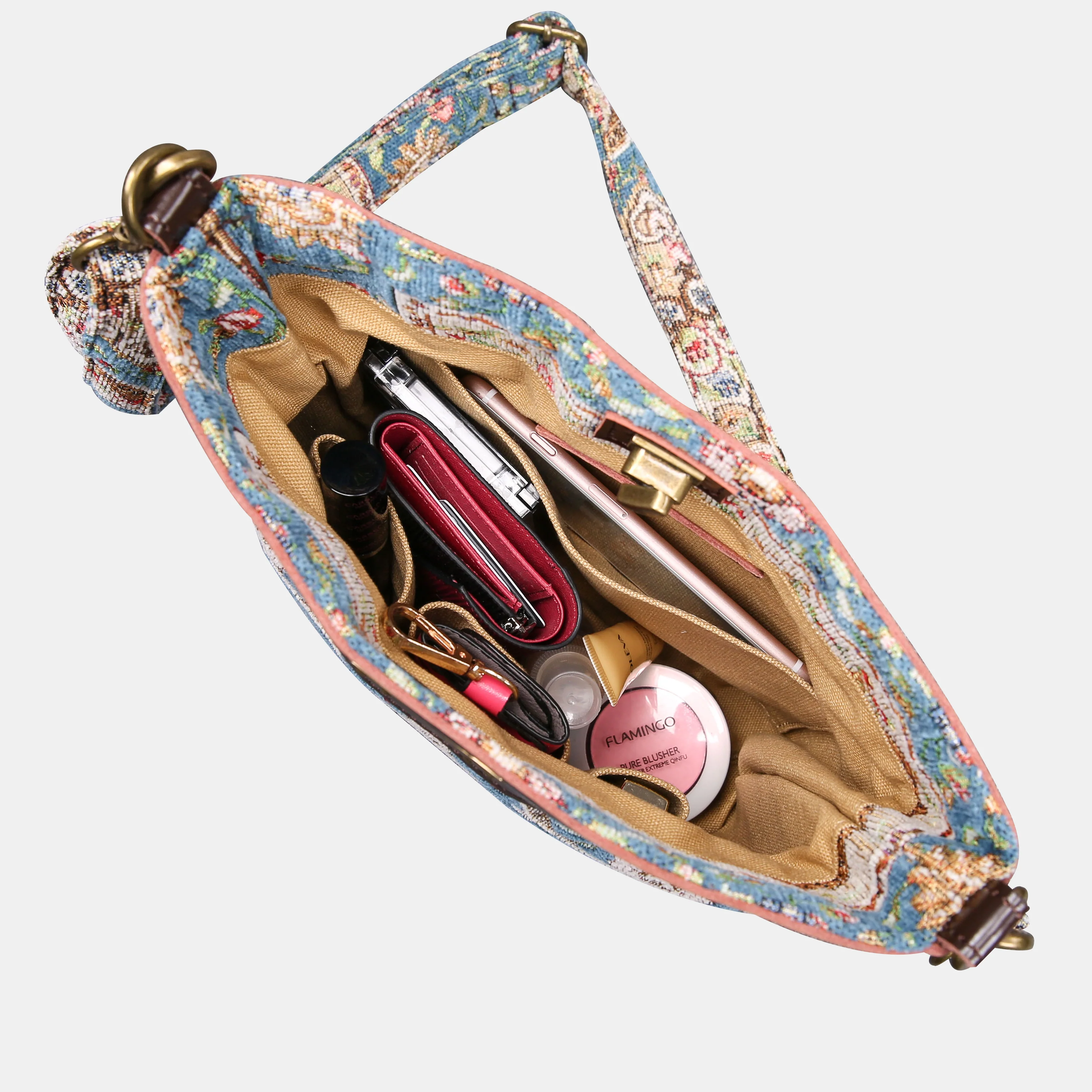 Oriental Blue Butterfly Crossbody Bag - Image 6