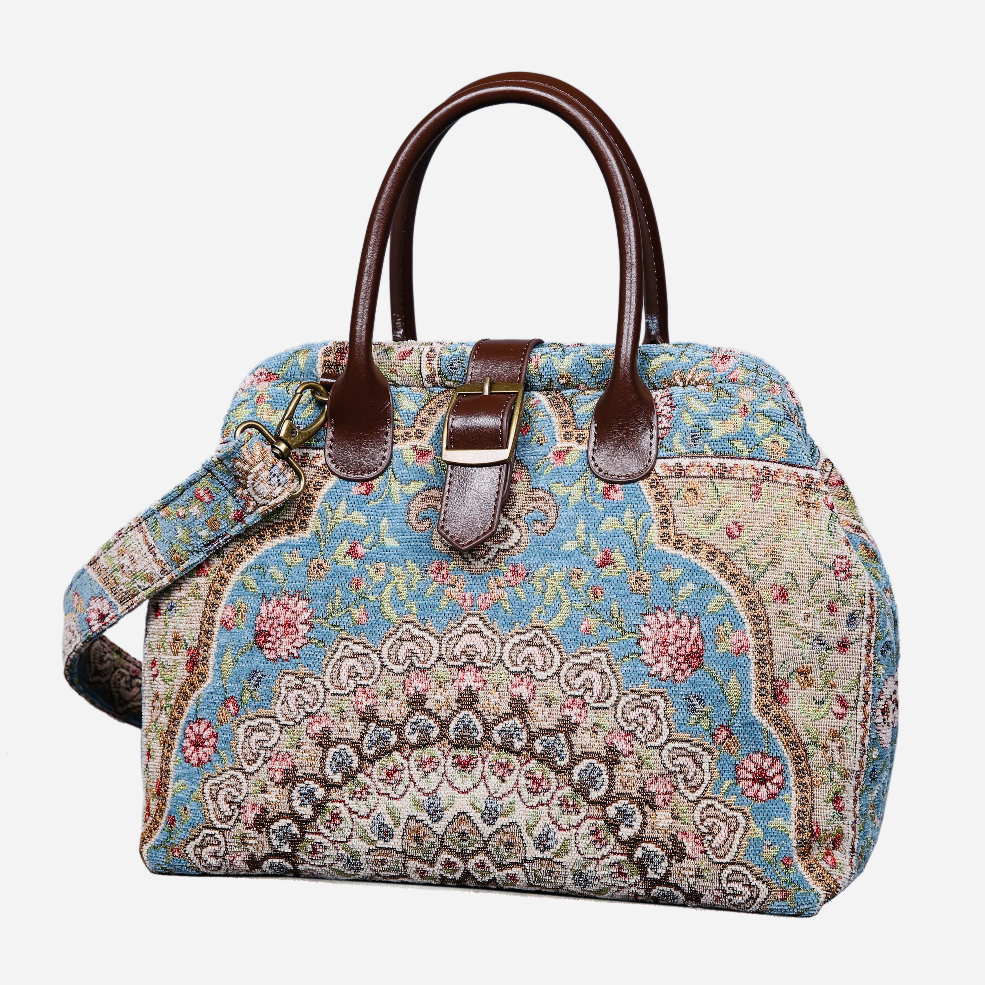 Oriental Blue Carpet Handbag Purse - Image 4