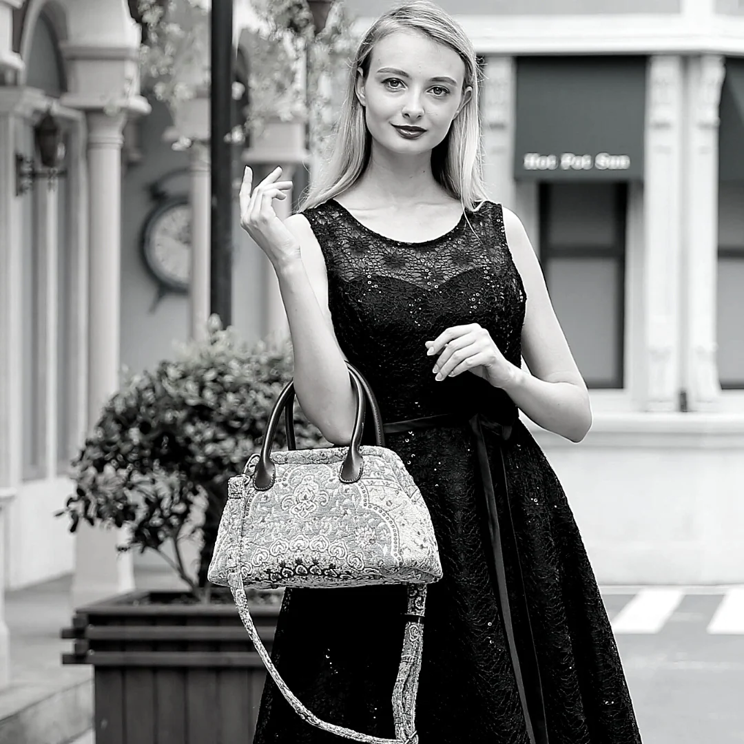 Oriental Blue Carpet Satchel - Image 2