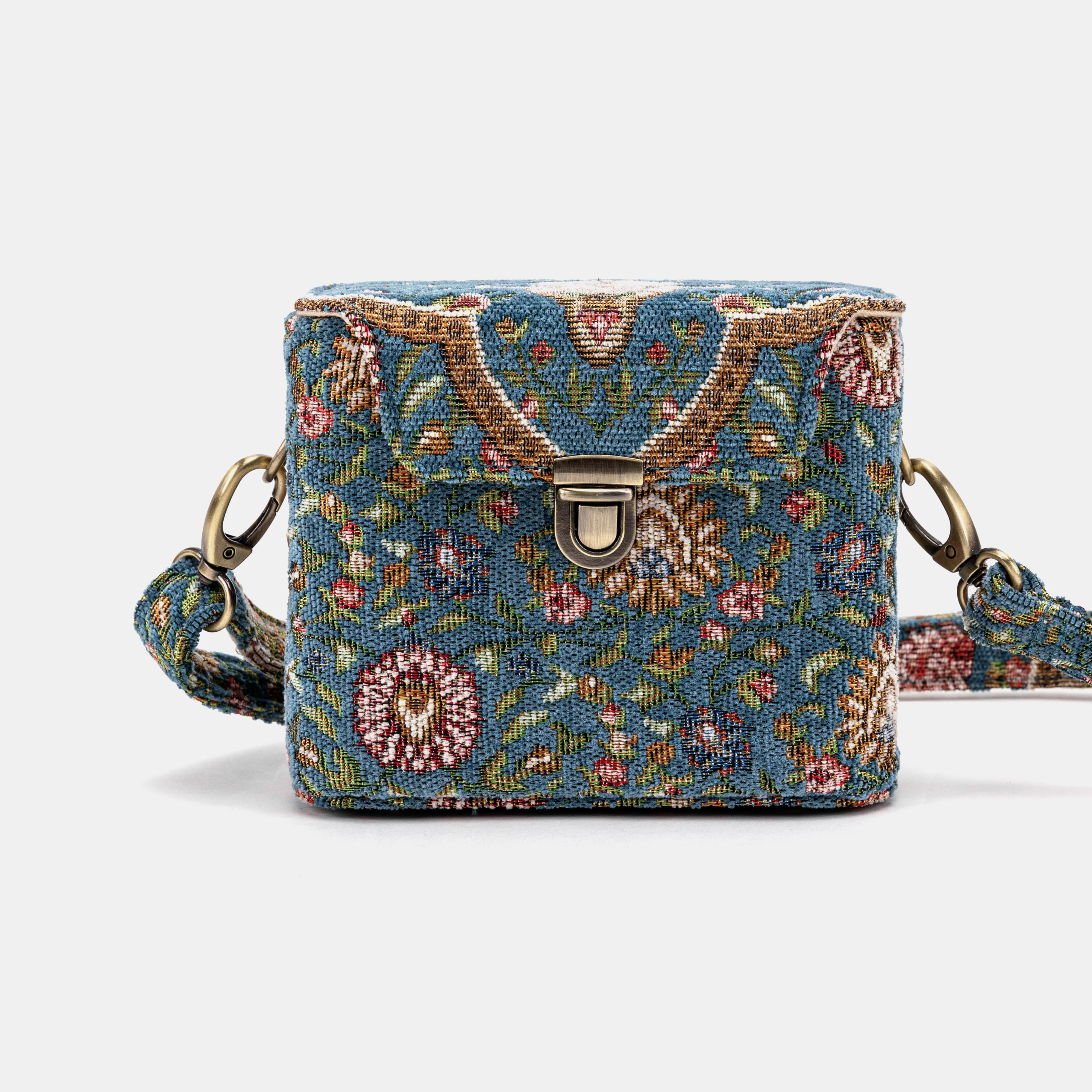Oriental Blue Emma Small Train Case Crossbody