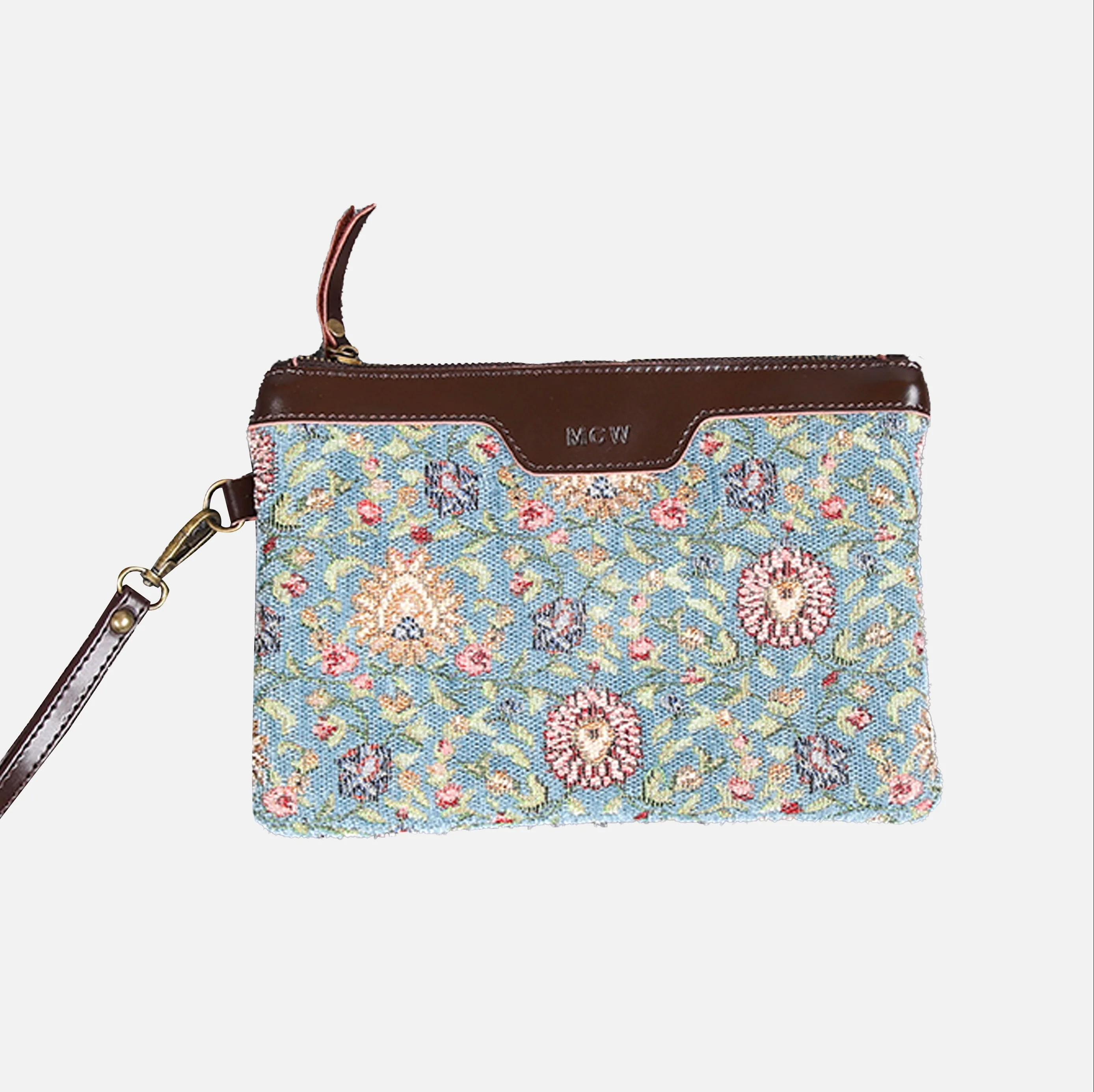 Oriental Blue Wristlet Clutch