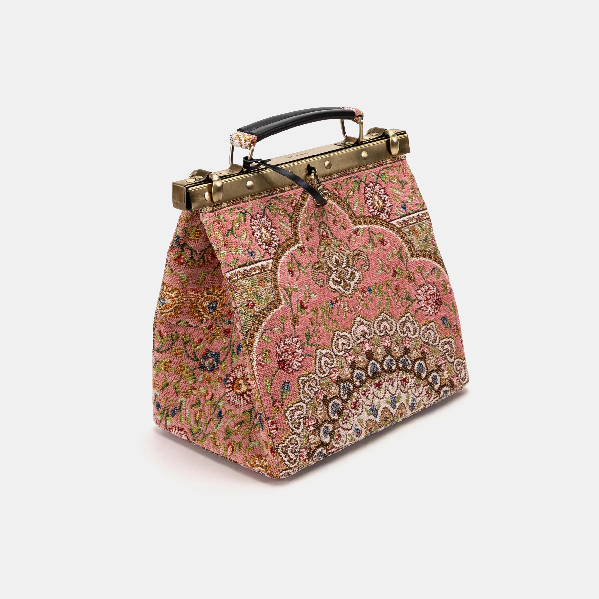 Oriental Pink Cecile Carpet Purse Gladstone Bag - Image 4