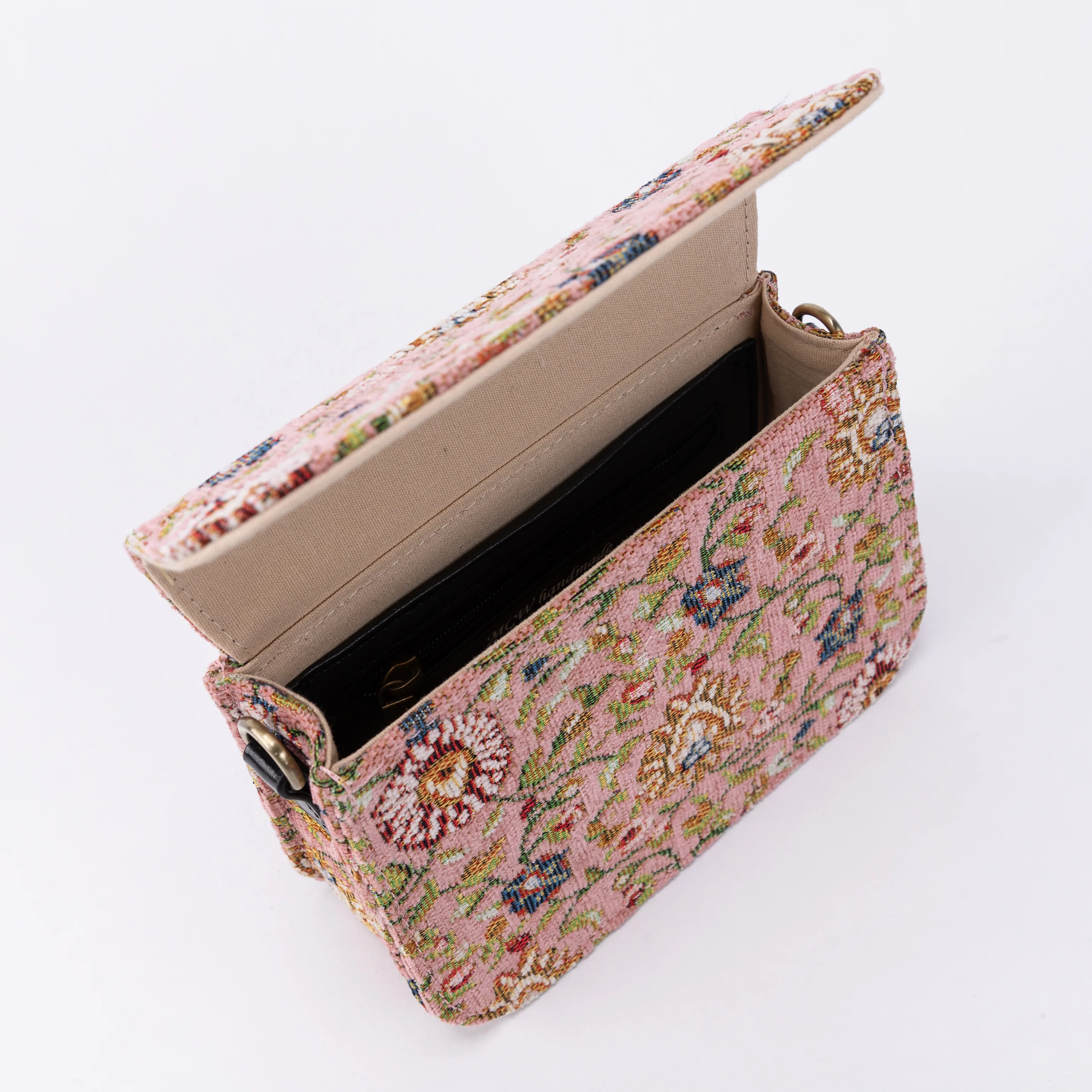 Oriental Pink Flap Crossbody Bag - Image 6
